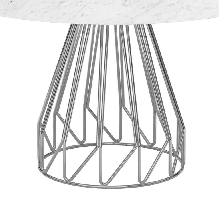 Post-Modern Madama White Carrara Marble Table by LapiegaWD