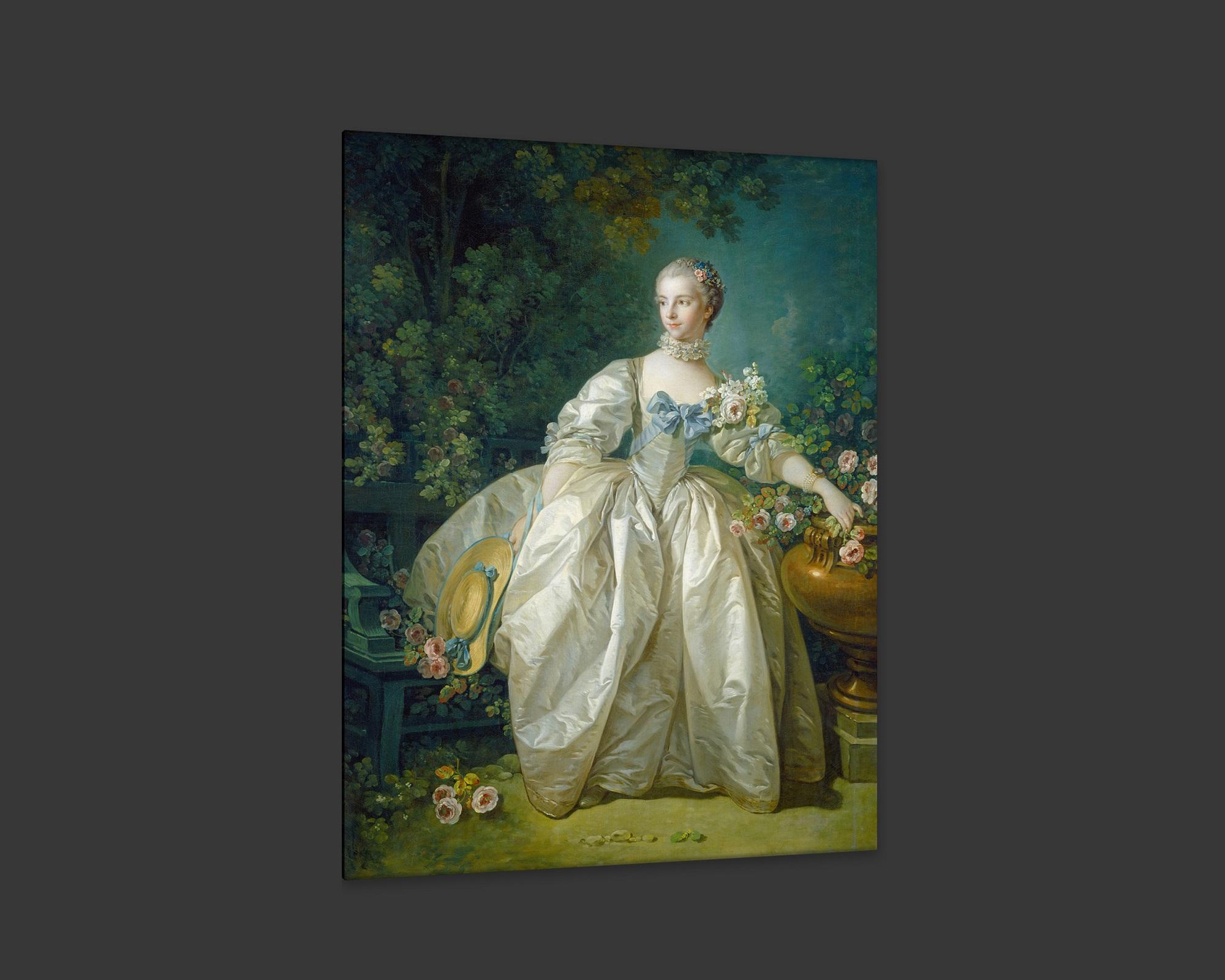 French Madame Bergeret, after Rococo Oil Painting by François Boucher For Sale