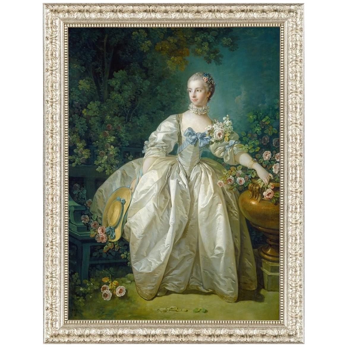 Madame Bergeret, after Rococo Oil Painting by François Boucher For Sale