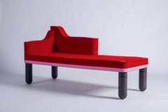 Chaise longue Madame C en feutre et bois, Drake/Anderson à Stackabl