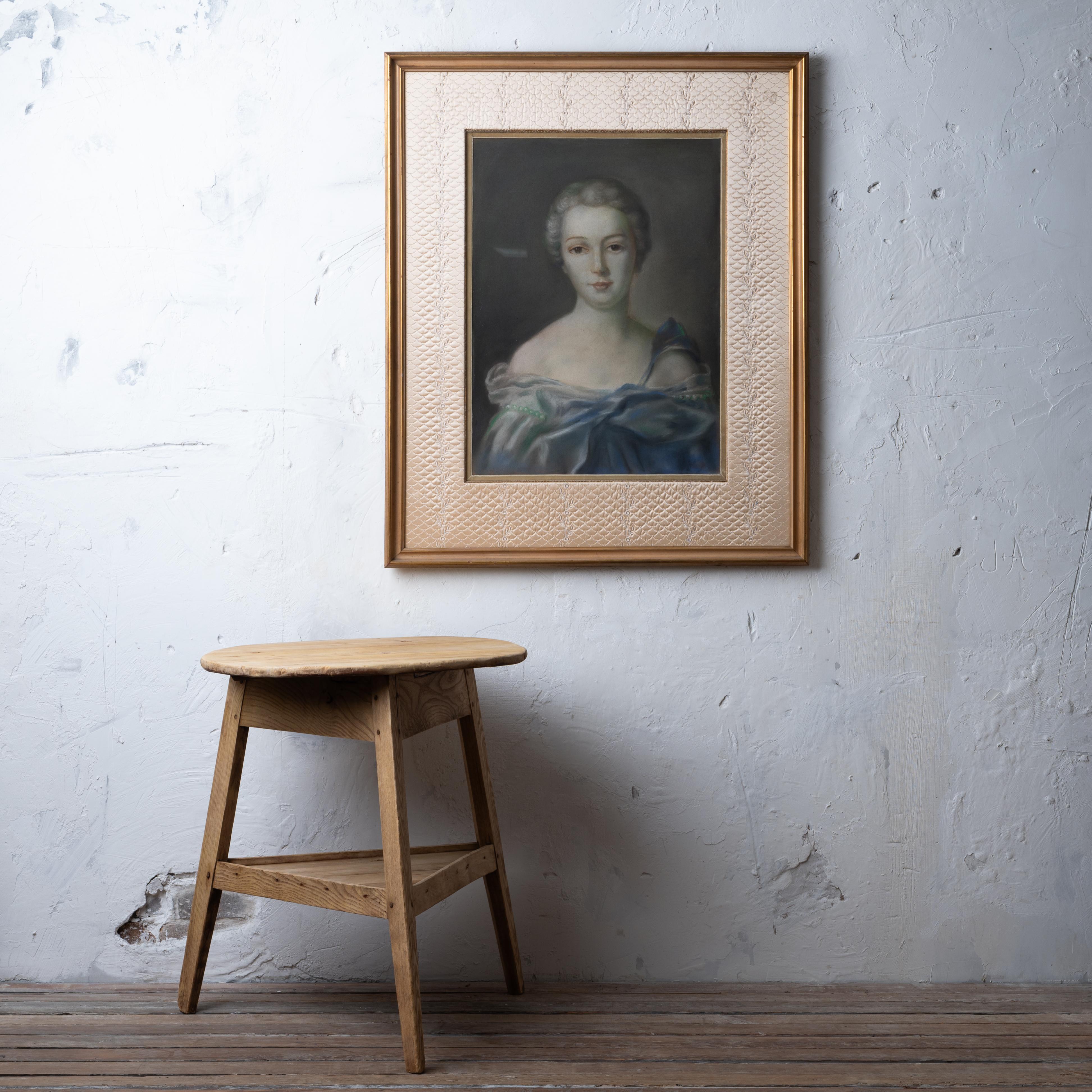 Français Porait pastel Madame de Pompadour d'après Jean-Marc Nattier, 19ème siècle en vente