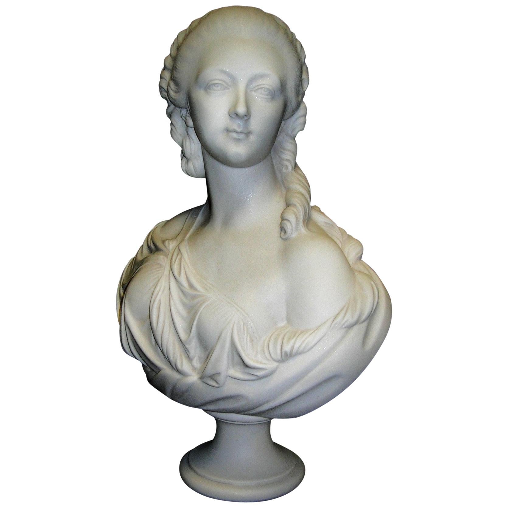 Madame Dubarry Marble Bust, 20th Century For Sale