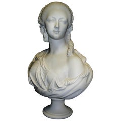 Madame Dubarry Marble Bust, 20th Century