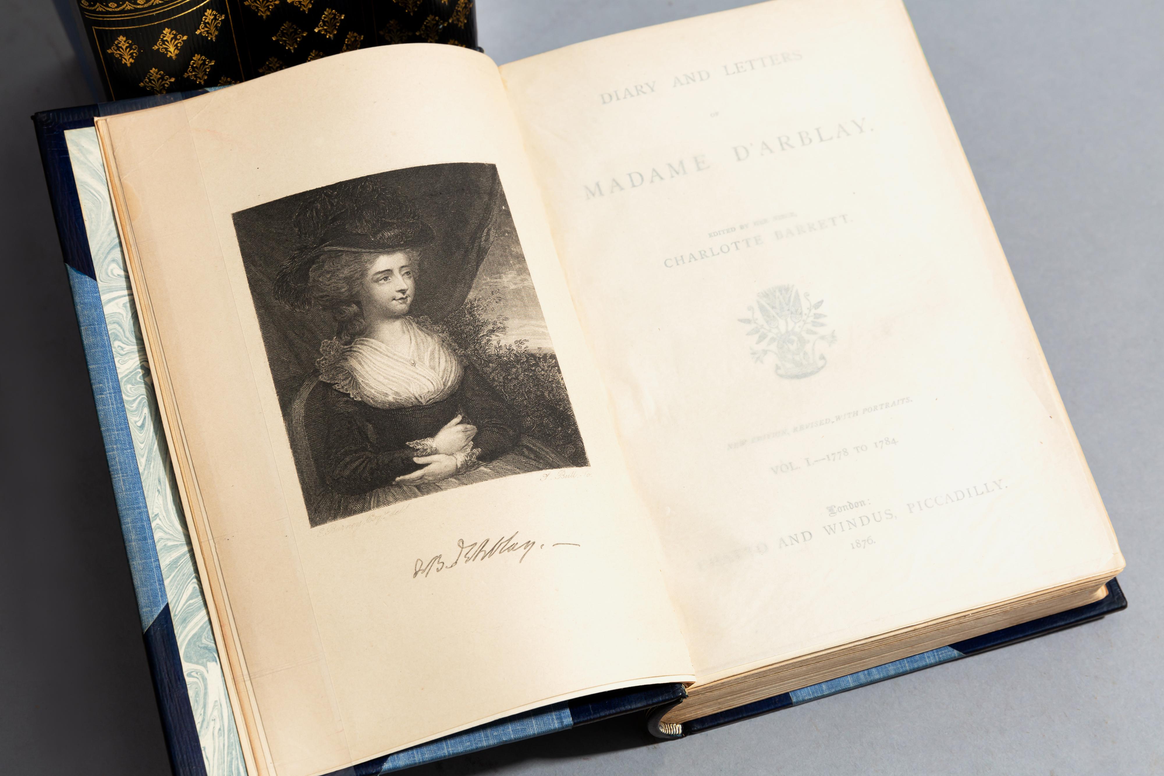 Leather Madame Frances Arblay, Diary and Letters For Sale