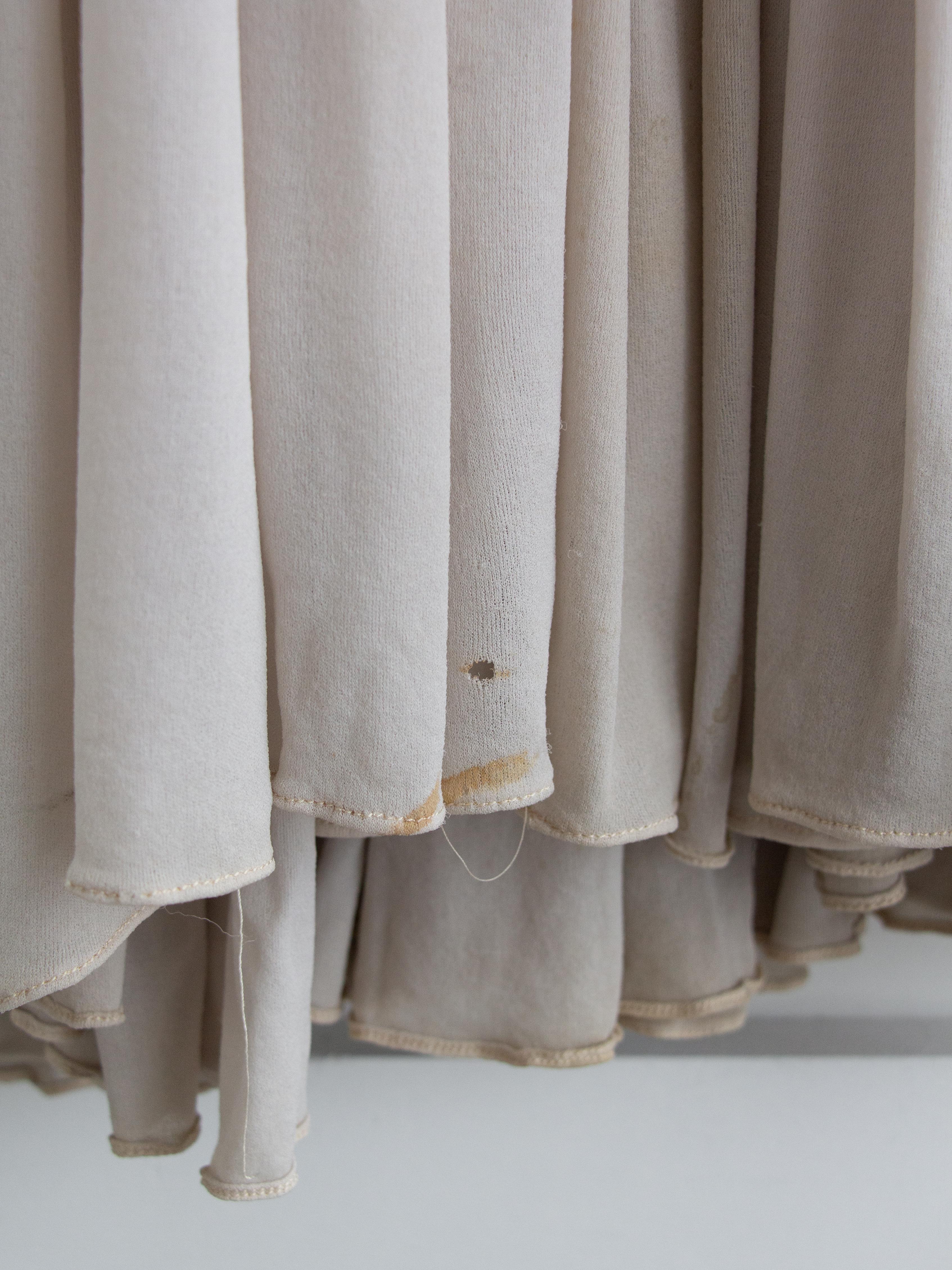 Madame Gres 1954 Personally Owned Black Velvet Grey Silk Draped Pleated Gown For Sale 11