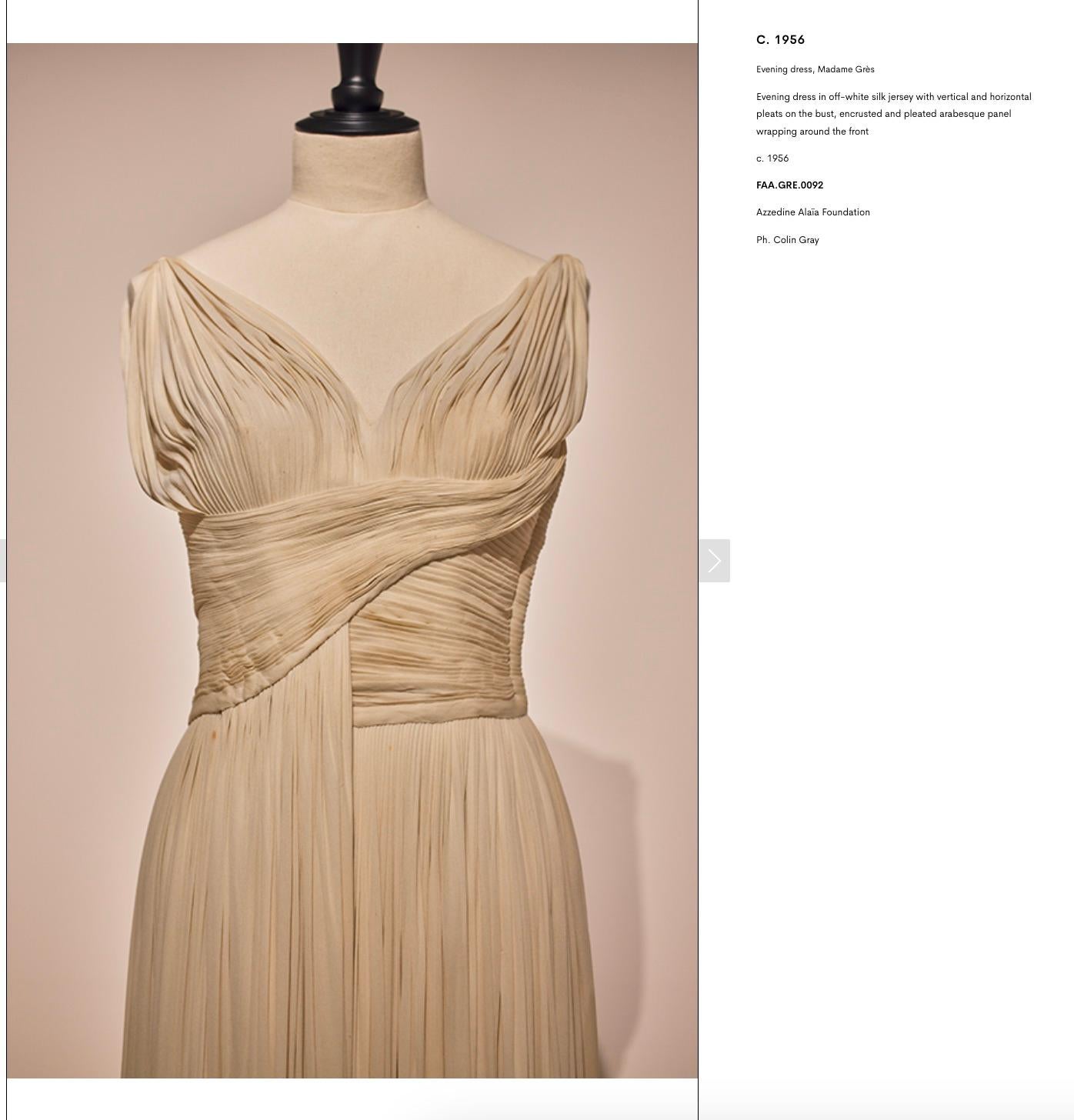 Madame Grès Haute Couture 1956 Pleated Chartreuse Yellow Jersey Hellenic Gown For Sale 9