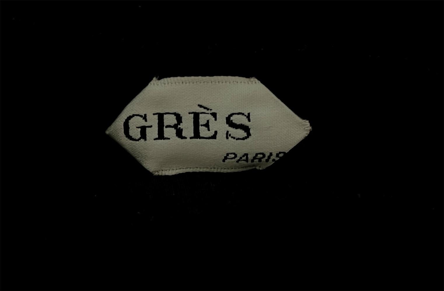 Madame Gres Haute Couture Abito da sera nero elegante anni '60 Madam Gres in vendita 1