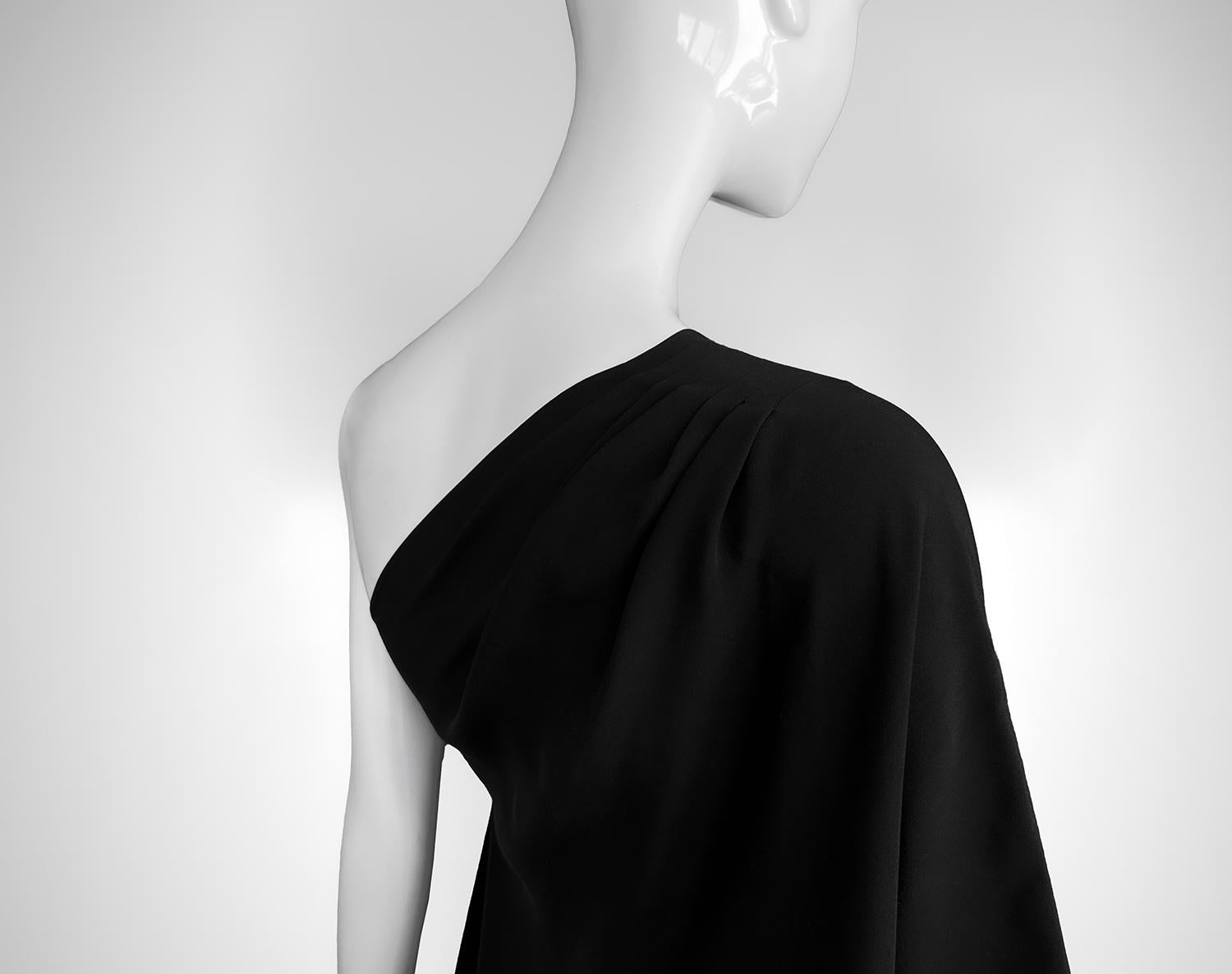 Madame Gres Haute Couture Abito da sera nero elegante anni '60 Madam Gres in vendita 2