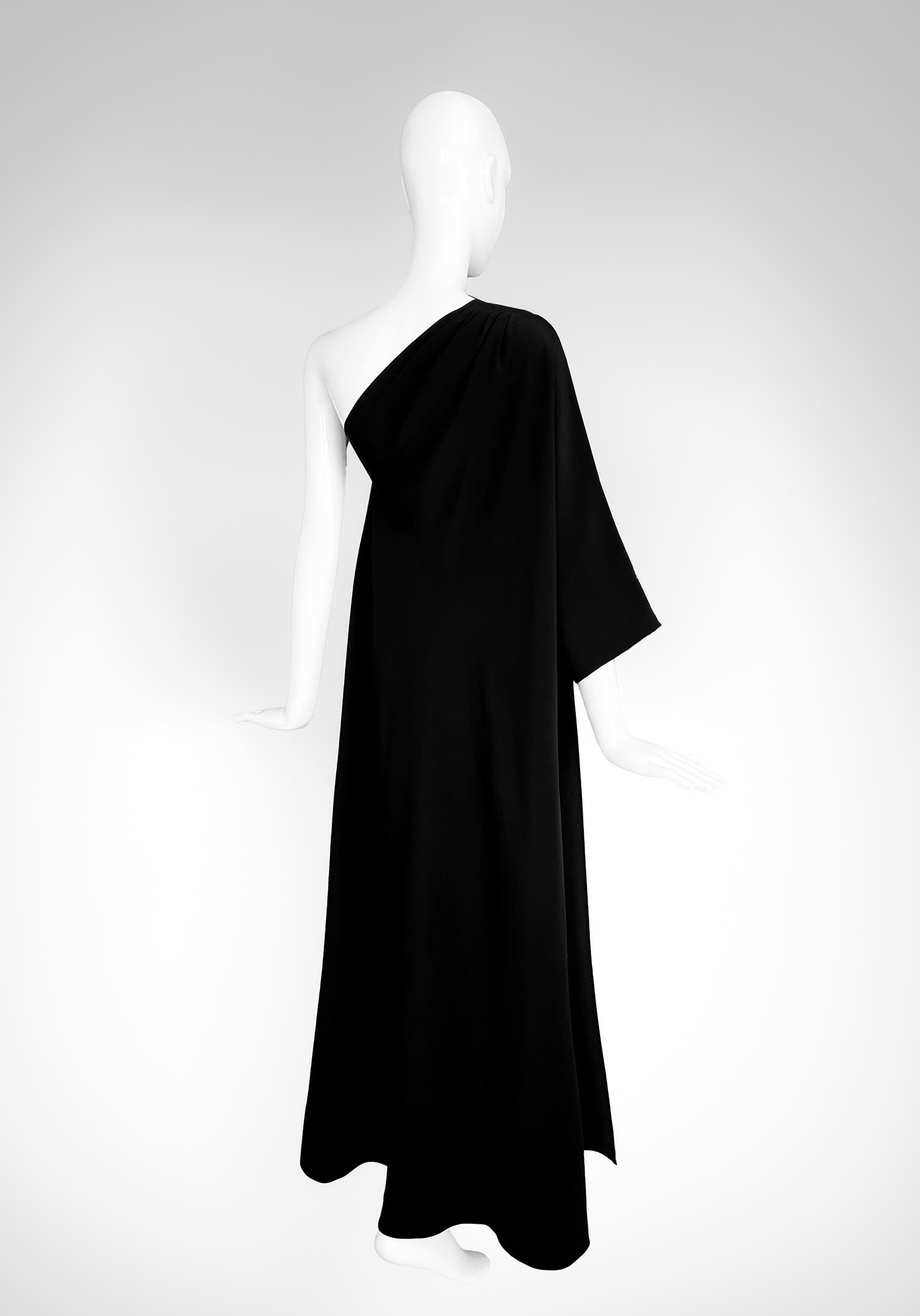 Madame Gres Haute Couture Abito da sera nero elegante anni '60 Madam Gres in vendita 3