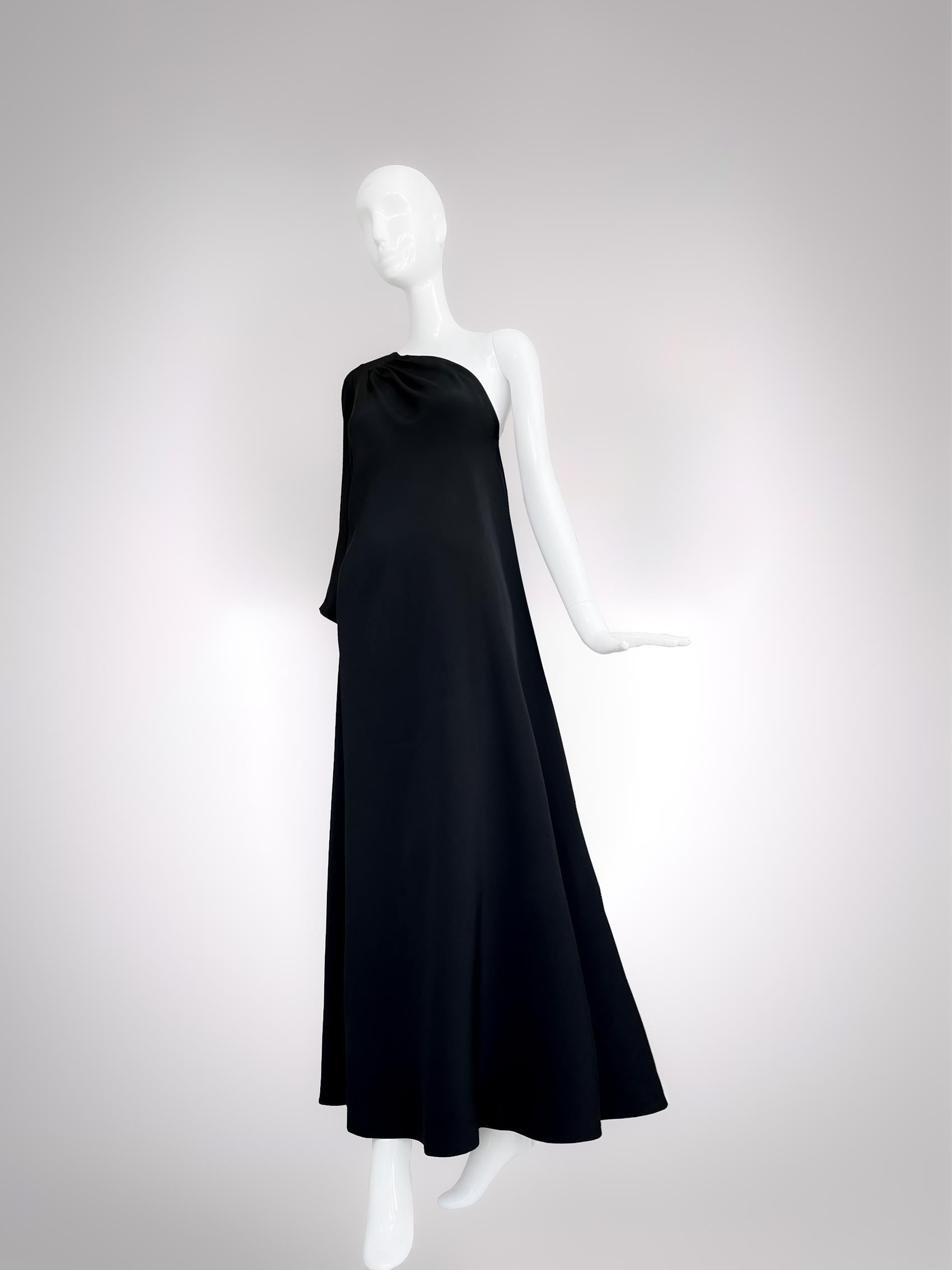 Madame Gres Haute Couture Abito da sera nero elegante anni '60 Madam Gres in vendita 7