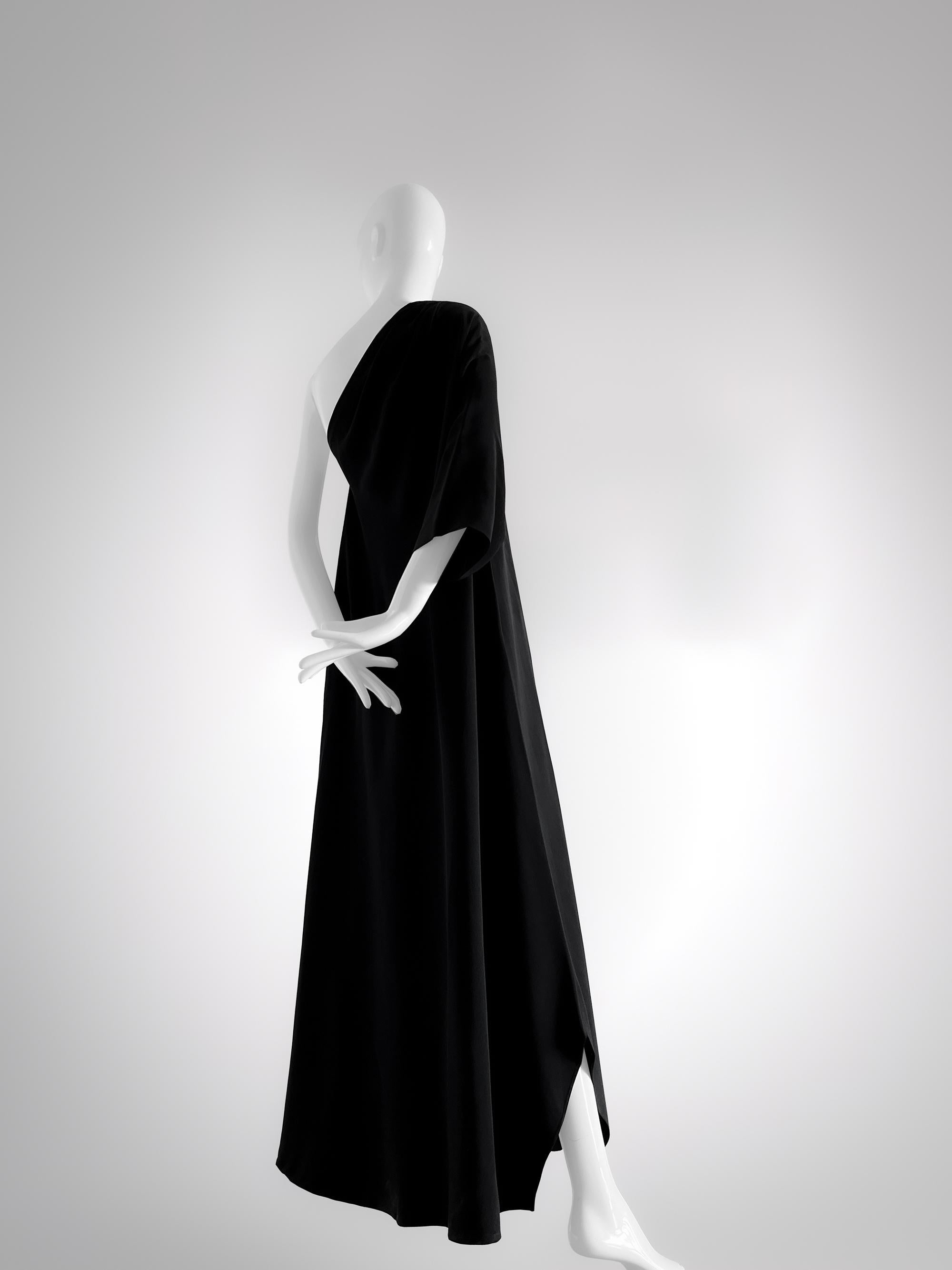 Madame Gres Haute Couture Abito da sera nero elegante anni '60 Madam Gres in vendita 6