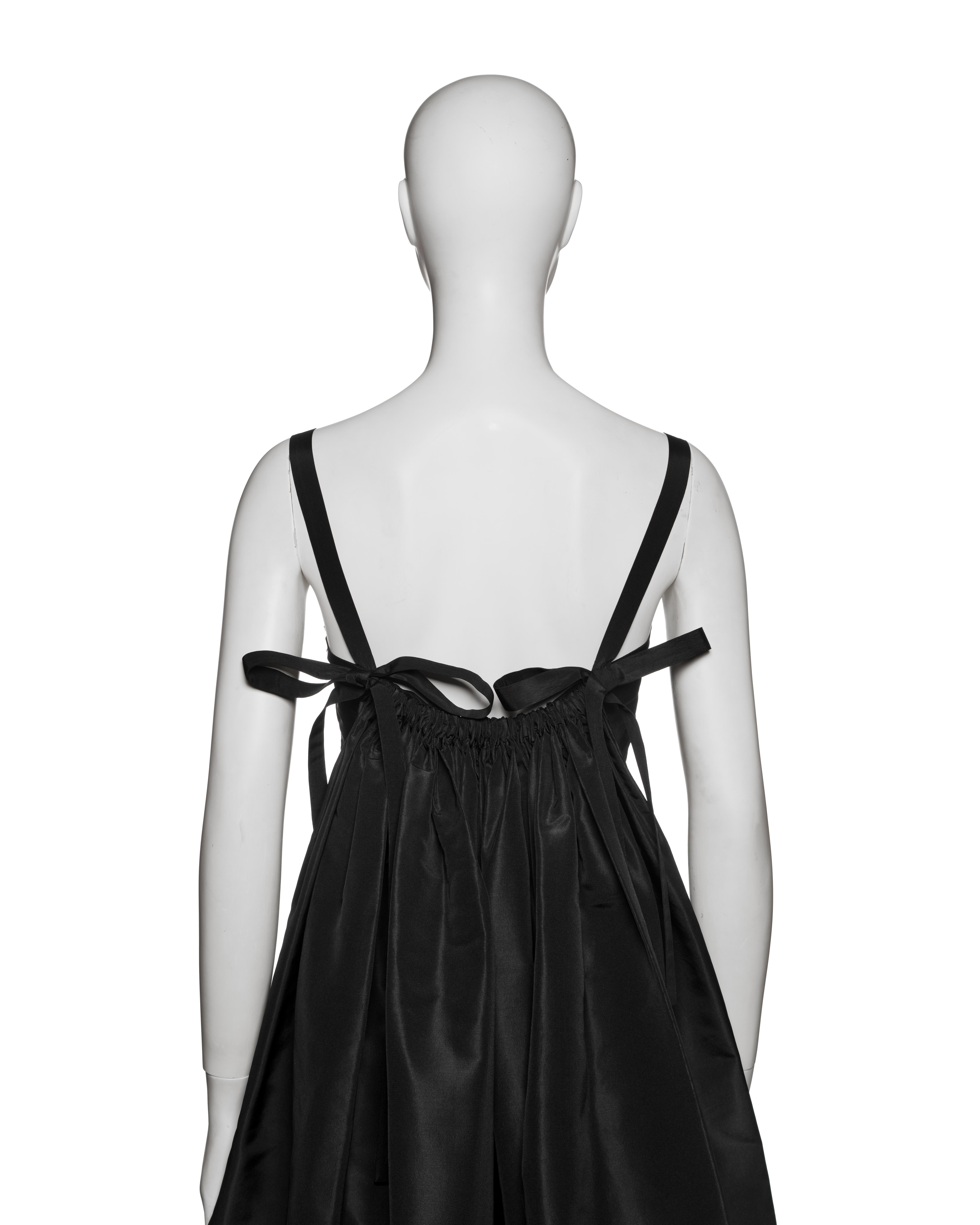 Madame Grès Haute Couture Black Silk Faille Evening Dress, c. 1965 6