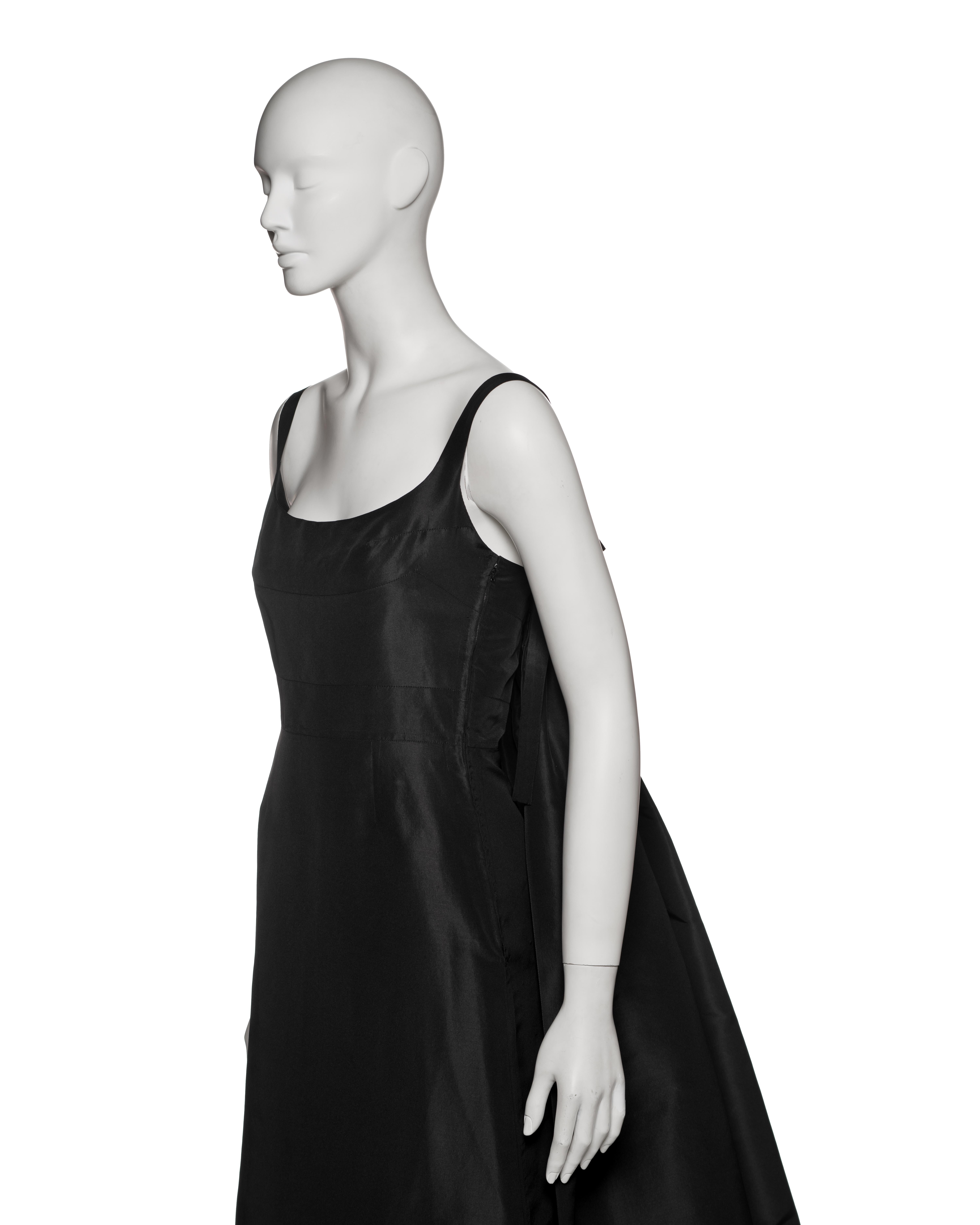 Madame Grès Haute Couture Black Silk Faille Evening Dress, c. 1965 10