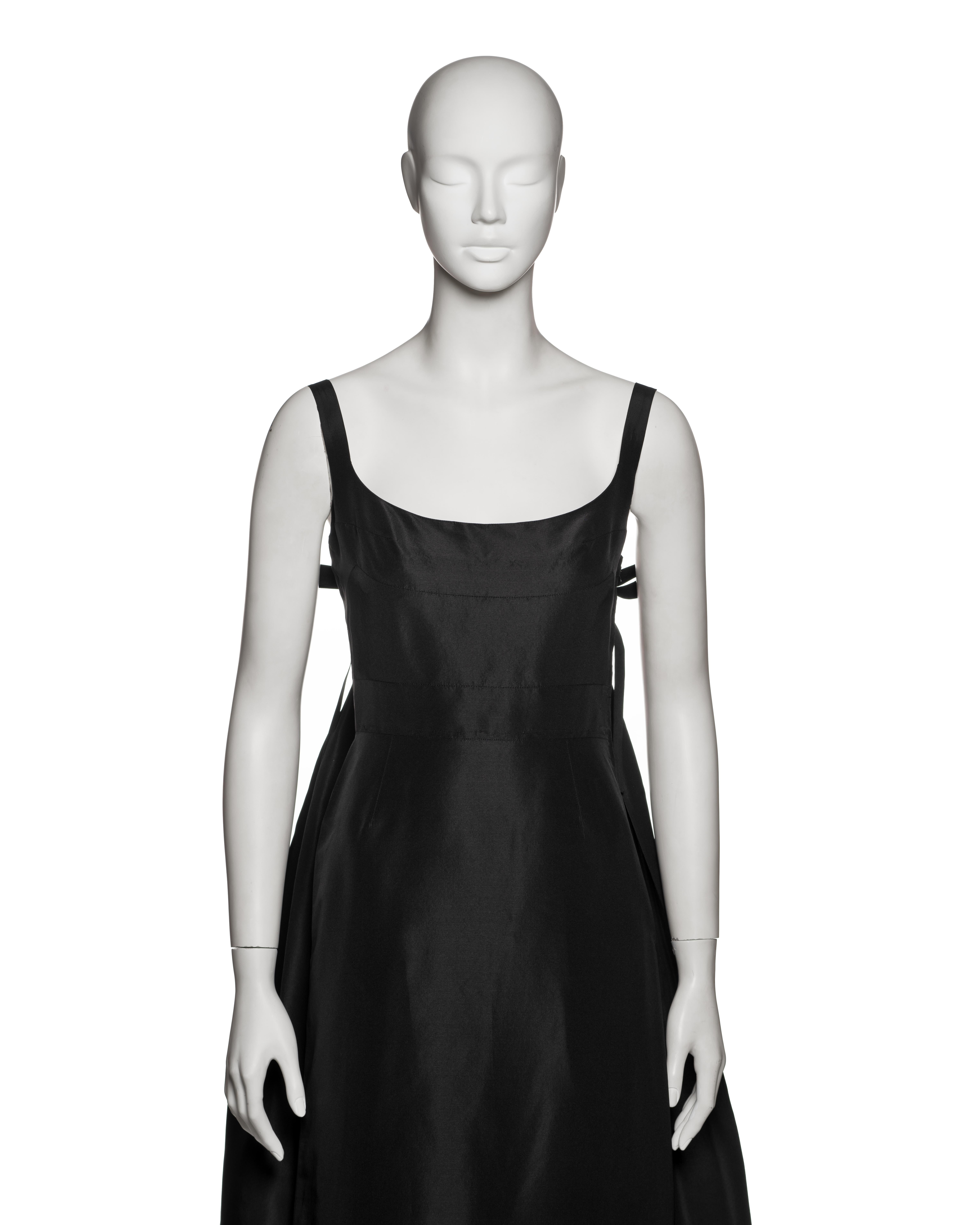Madame Grès Haute Couture Black Silk Faille Evening Dress, c. 1965 In Excellent Condition In London, GB