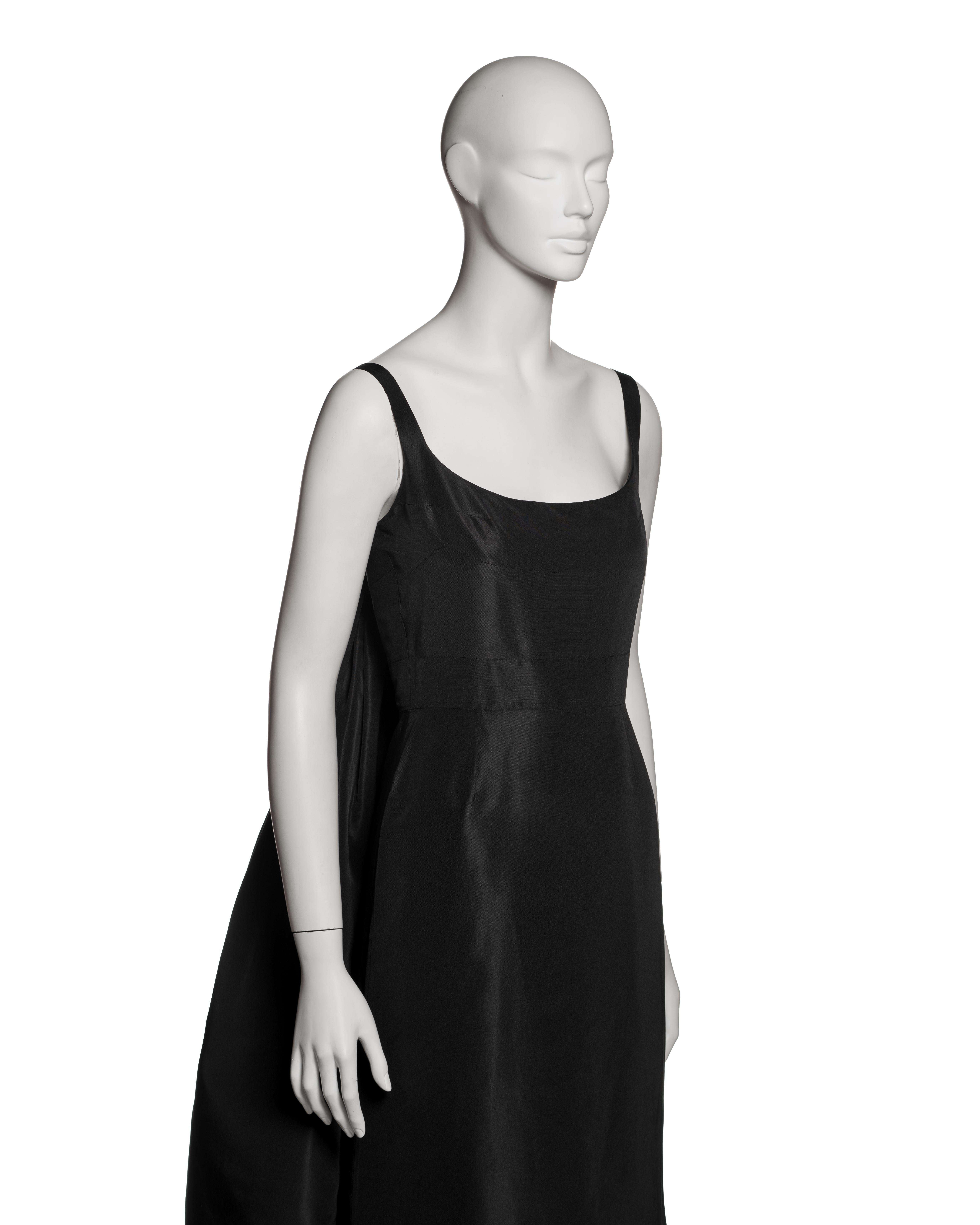 Madame Grès Haute Couture Black Silk Faille Evening Dress, c. 1965 1