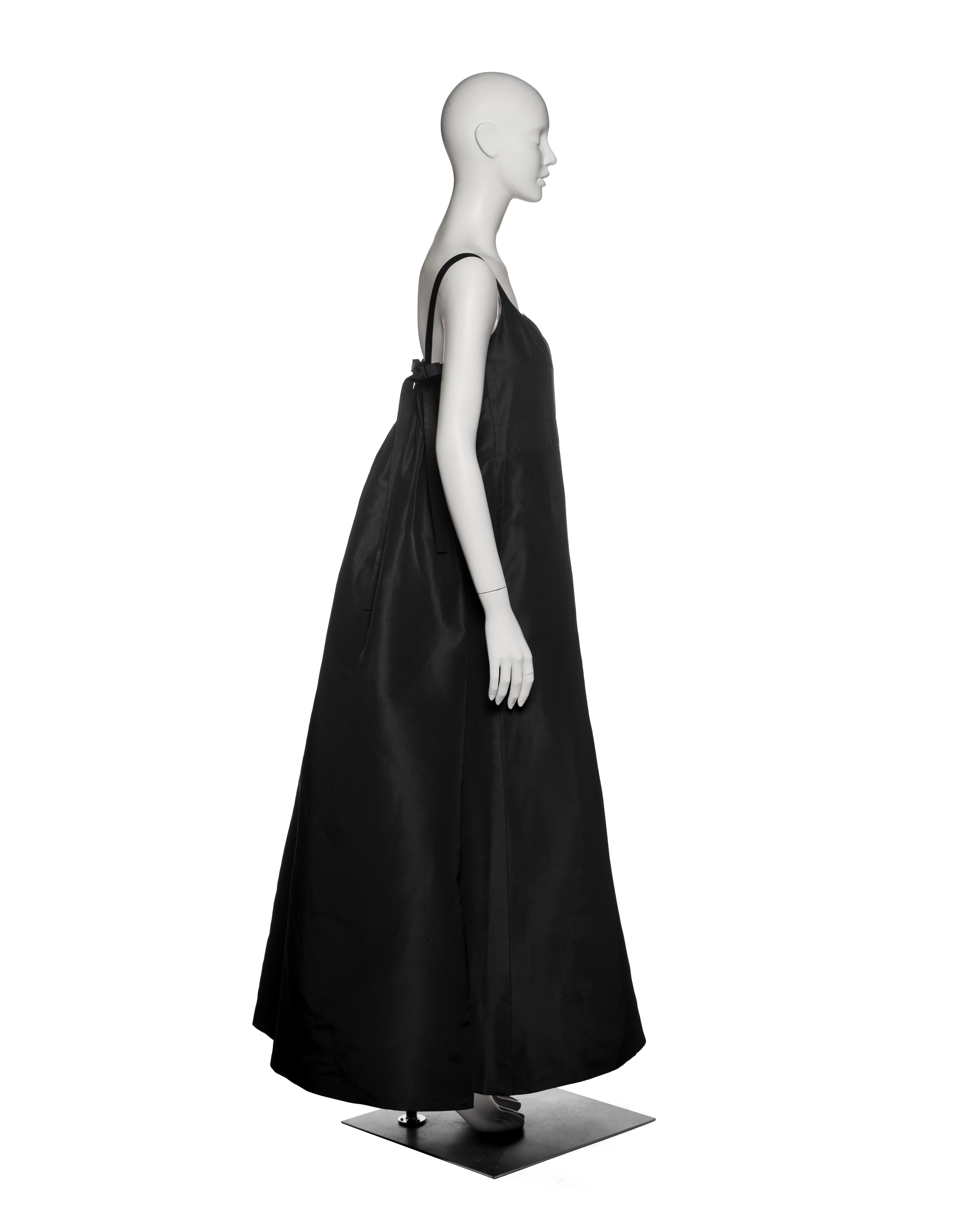Madame Grès Haute Couture Black Silk Faille Evening Dress, c. 1965 2
