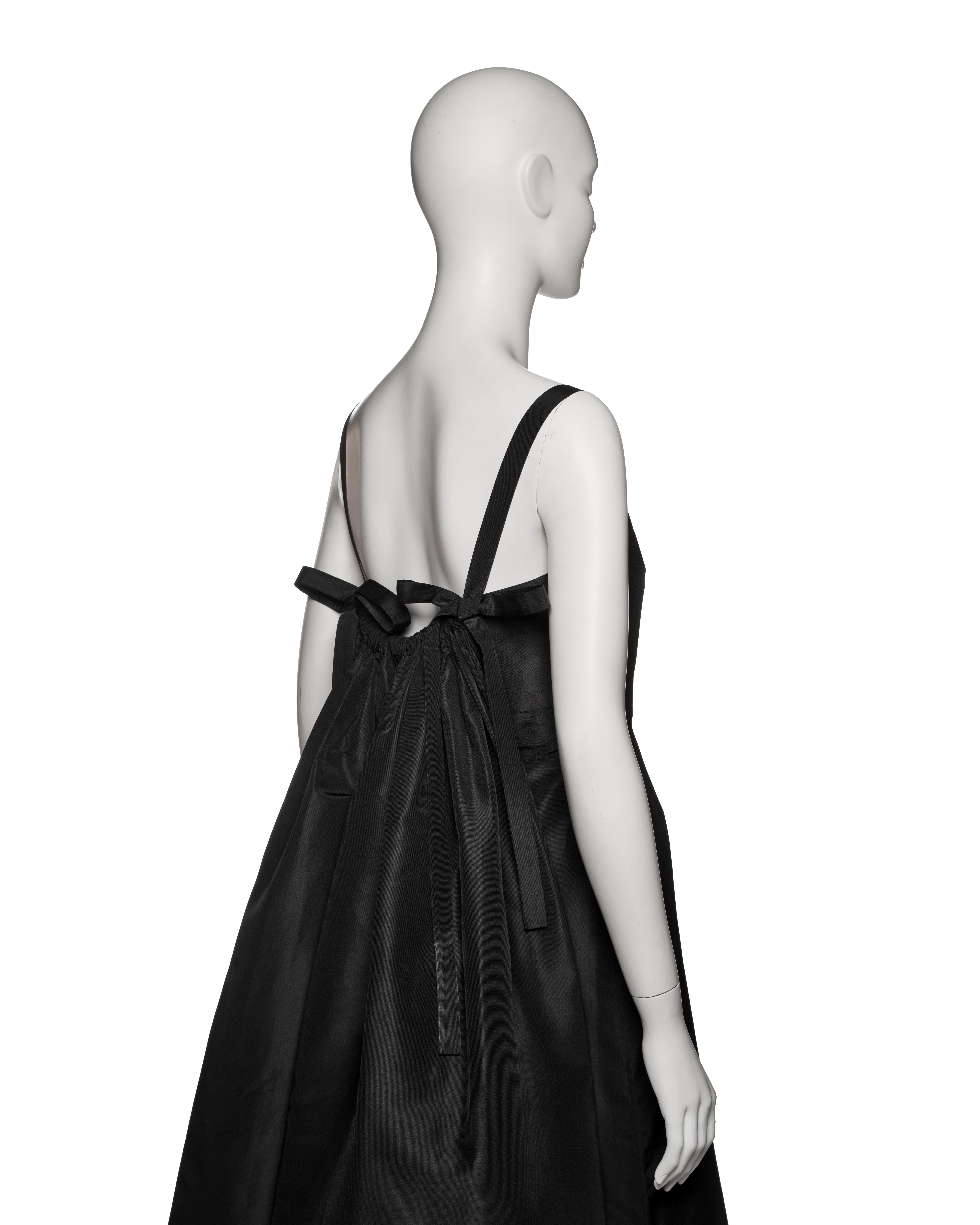 Madame Grès Haute Couture Black Silk Faille Evening Dress, c. 1965 4