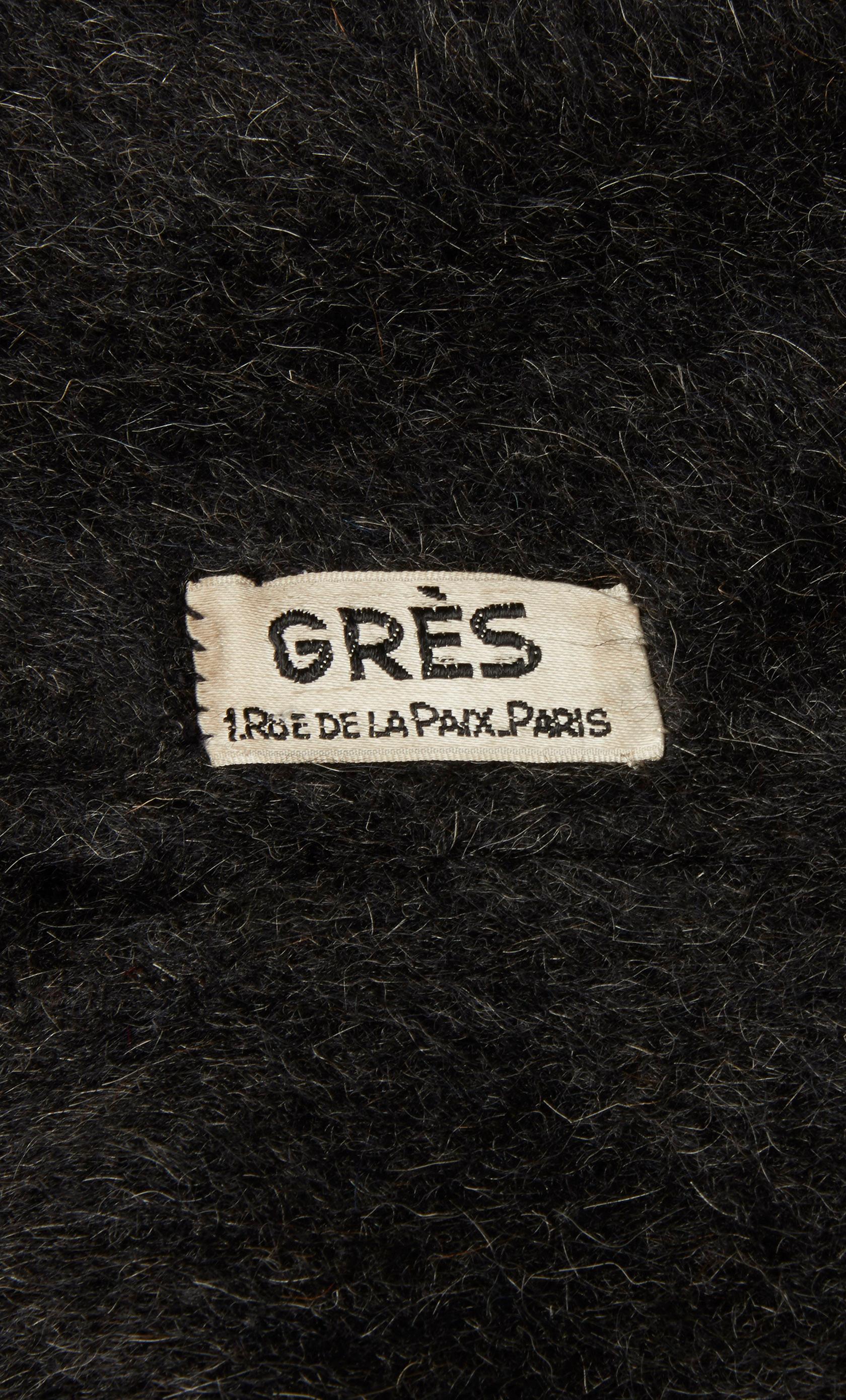 Women's Madame Grès Haute couture, grey cape, circa 1968 For Sale