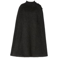 Madame Grès Haute couture, grey cape, circa 1968