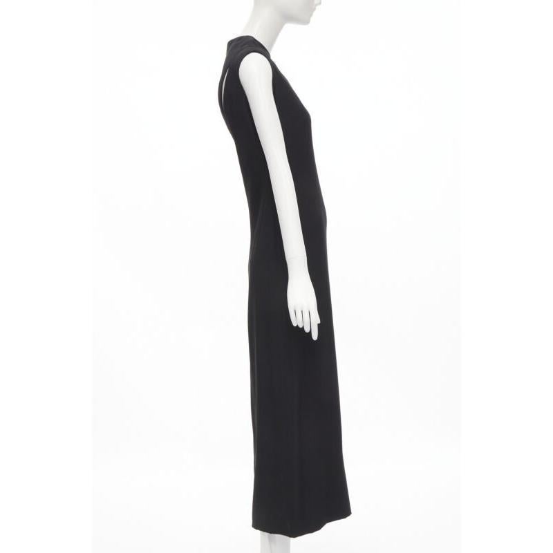 MADAME GRES Alta Costura París 1972 Vestido recortado de crepé negro M en Excelente estado para la venta en Hong Kong, NT