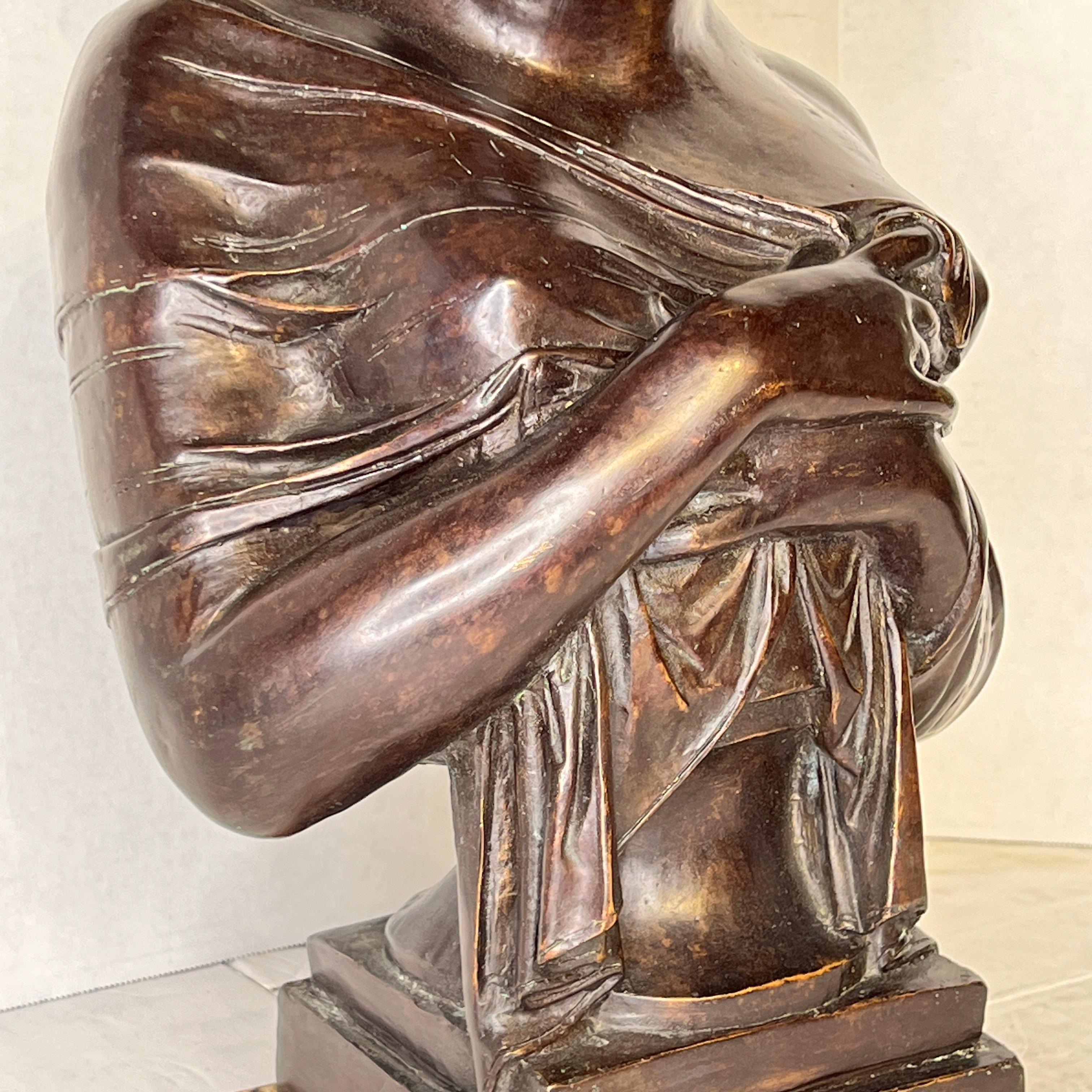 20th Century Madame Juliette Recamier Bronze Bust After Joseph Chinard For Sale