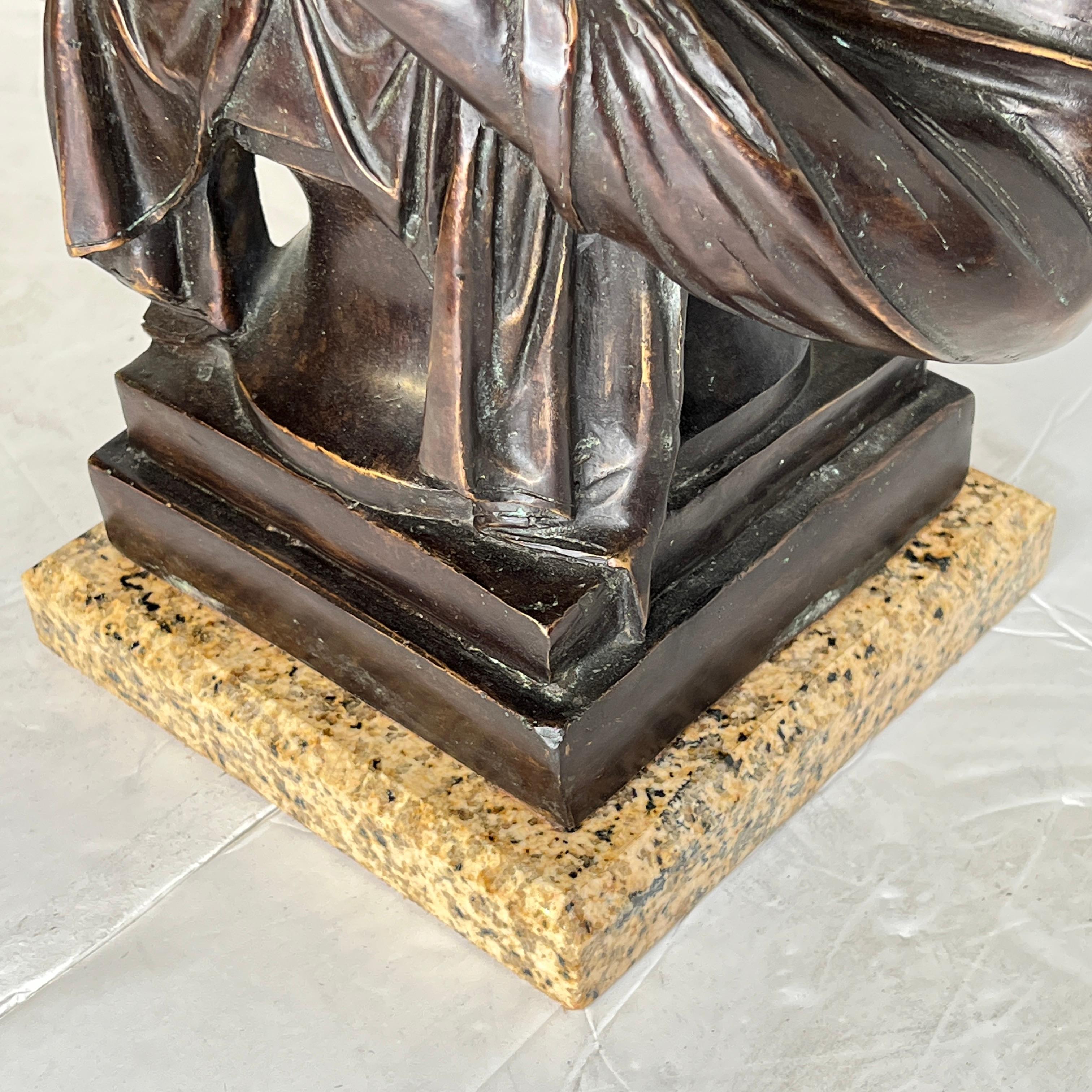 Bronze Buste récamier Madame Juliette d'après Joseph Chinard en vente