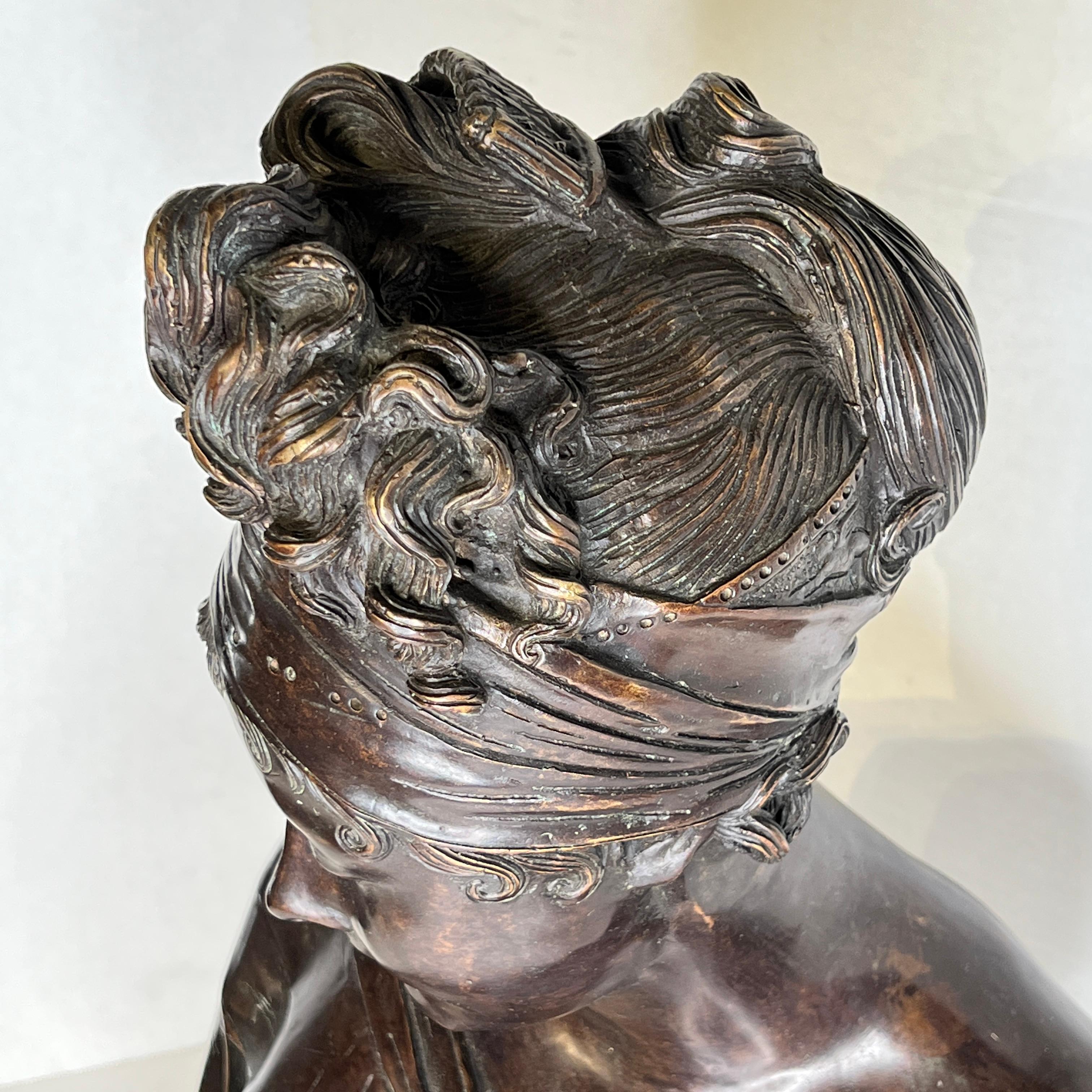Madame Juliette Recamier Bronze Bust After Joseph Chinard For Sale 2