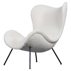 Madame Lounge Chair with Dedar Boucle Fabric by Fritz Neth for Correcta, 1950s