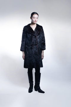 "Madame Mink" Fur Coat Vintage Dark Brown