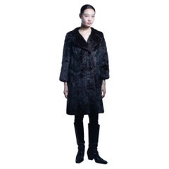 "Madame Mink" Fur Coat Vintage Dark Brown