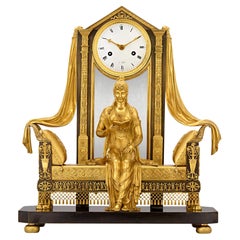 "Madame Récamier" French Empire Mantel Clock by Claude Galle