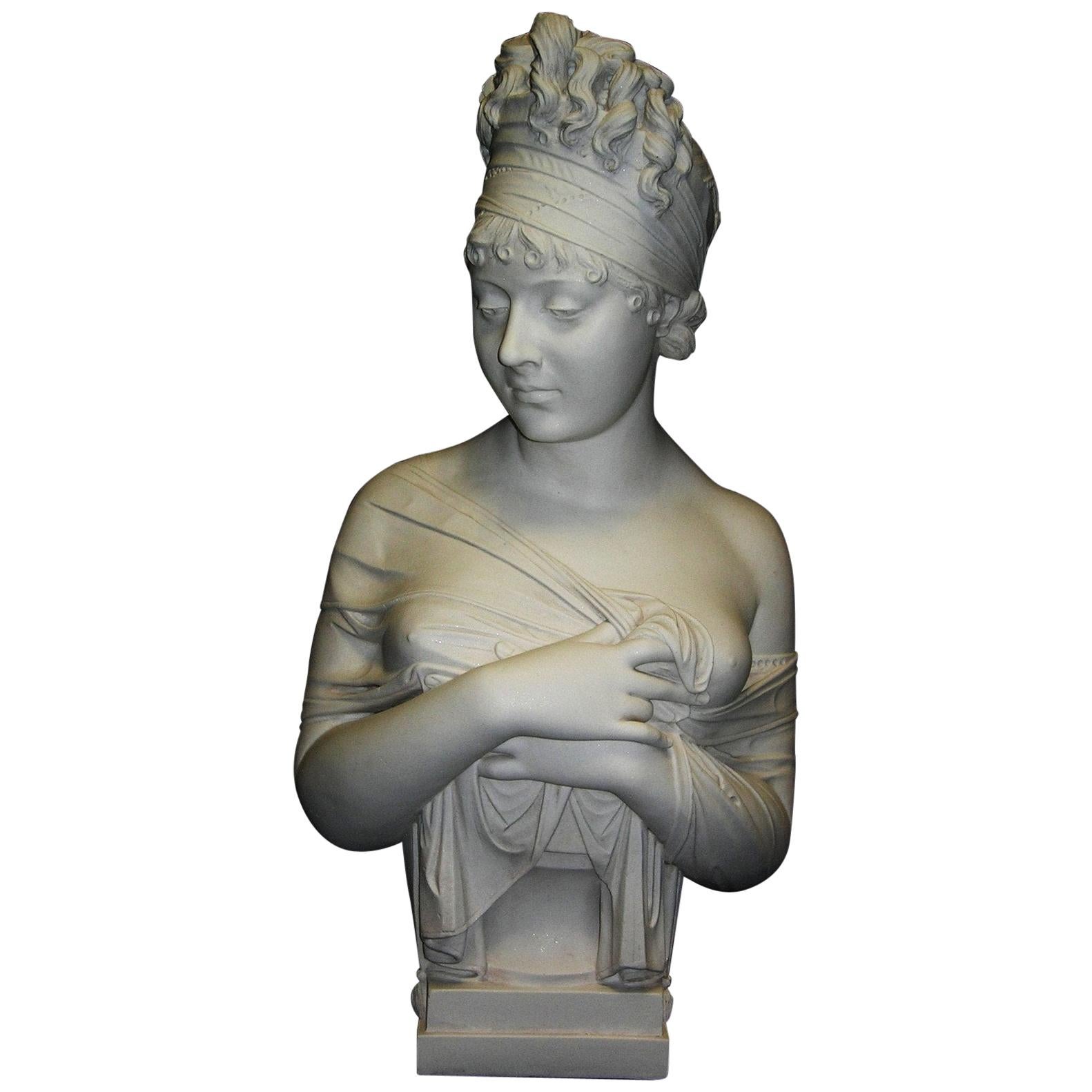 Madame Recamier Marble Bust, 20th Century For Sale