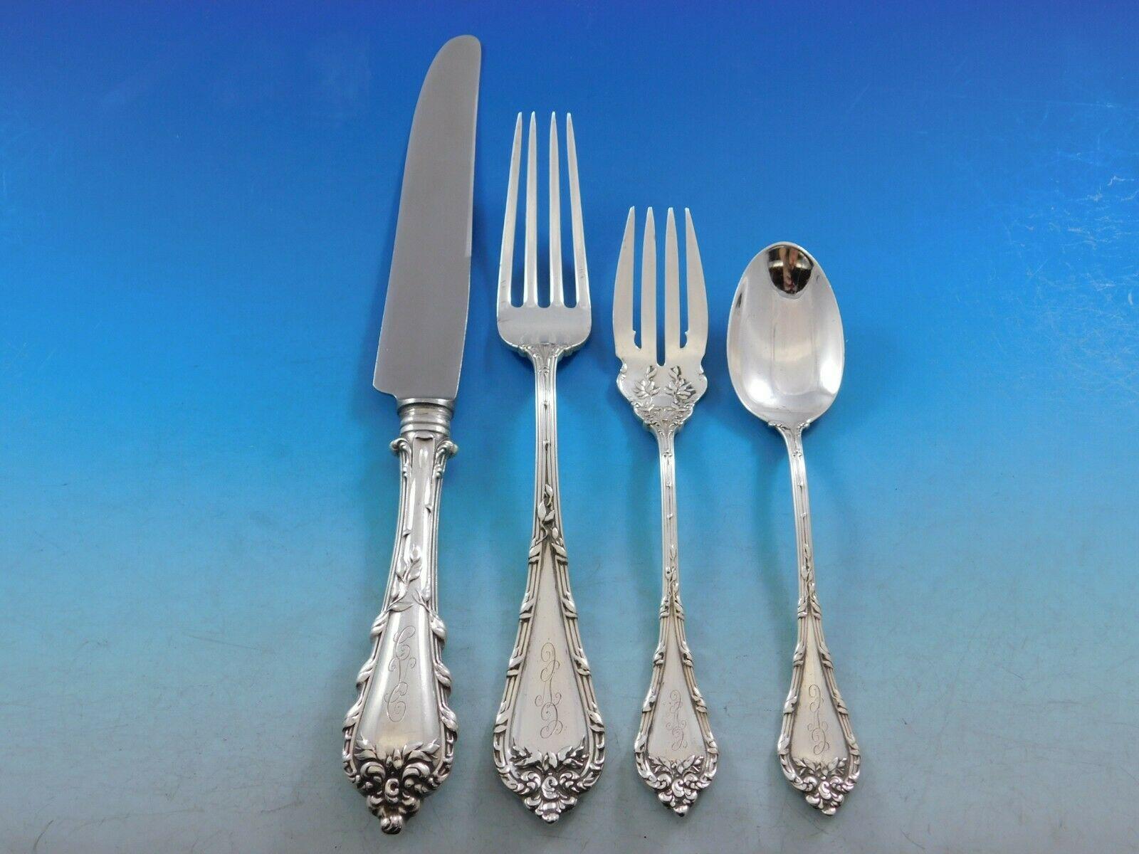 American Madame Royale by Durgin Sterling Silver Flatware Set for 12 Service 148 Pieces For Sale