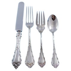 Used Madame Royale by Durgin Sterling Silver Flatware Set Service 24 pieces
