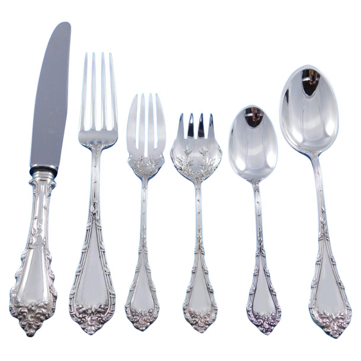 Madame Royale by Durgin Juego de Cubiertos de Plata de Ley Servicio de Cena 52 piezas