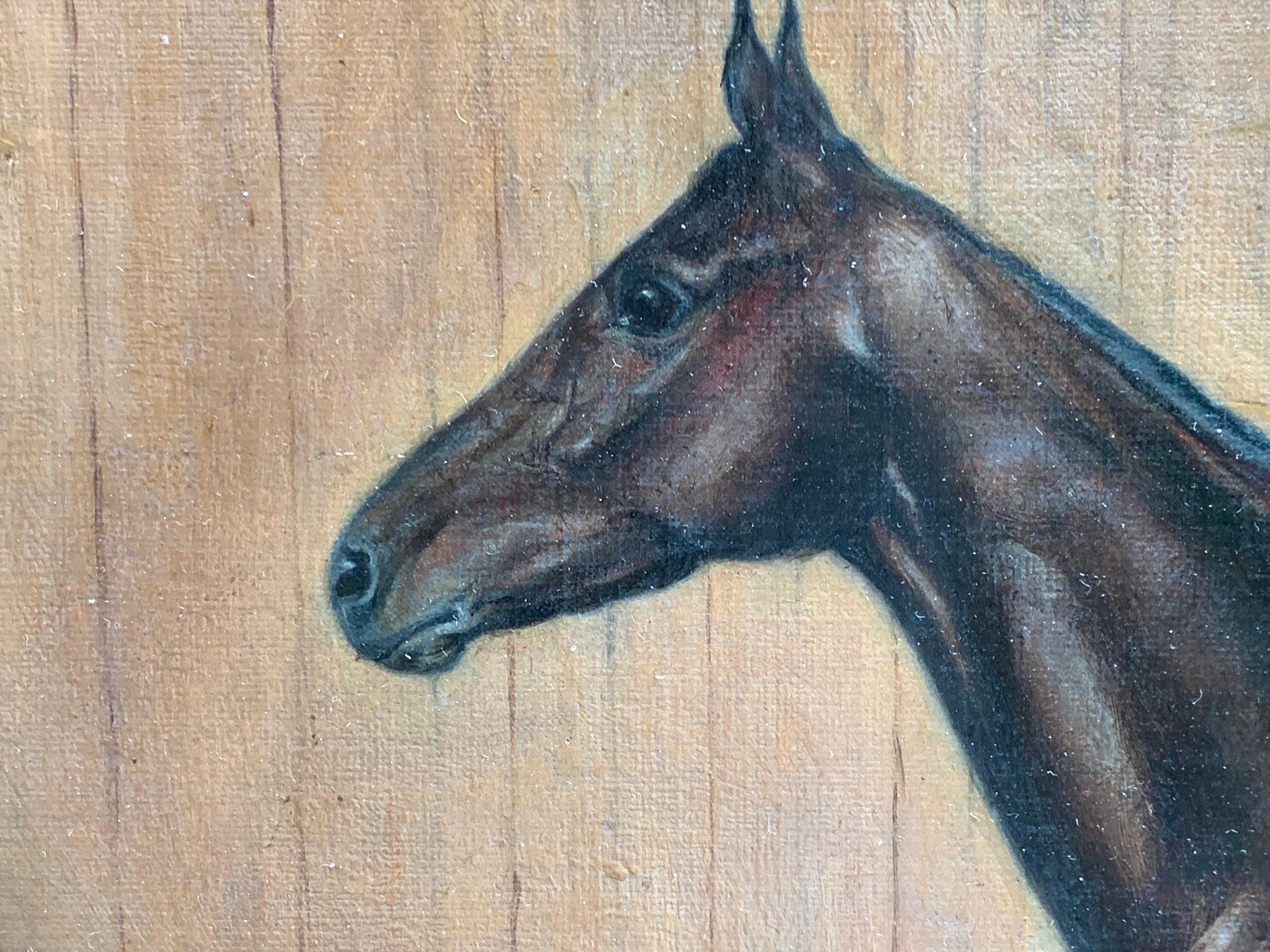 antique horse oil paintings