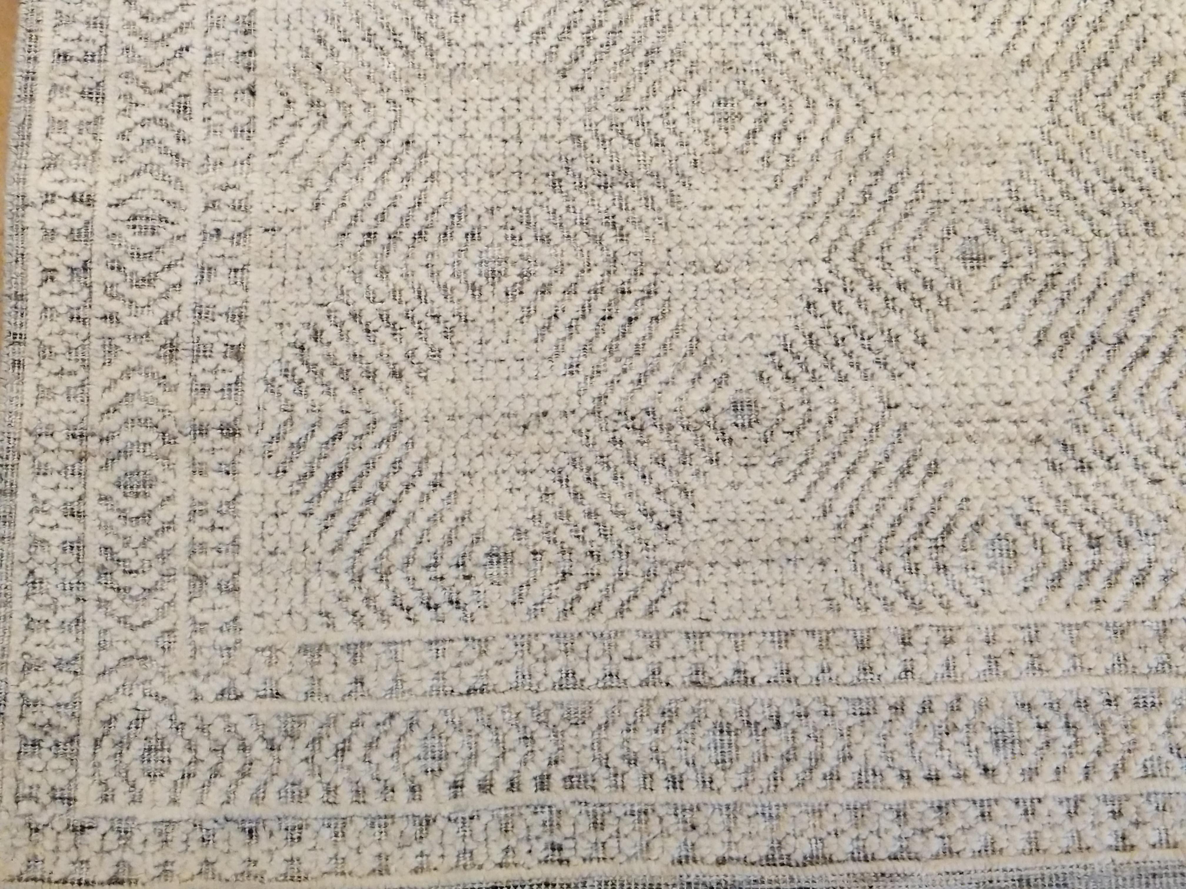 light grey geometric rug