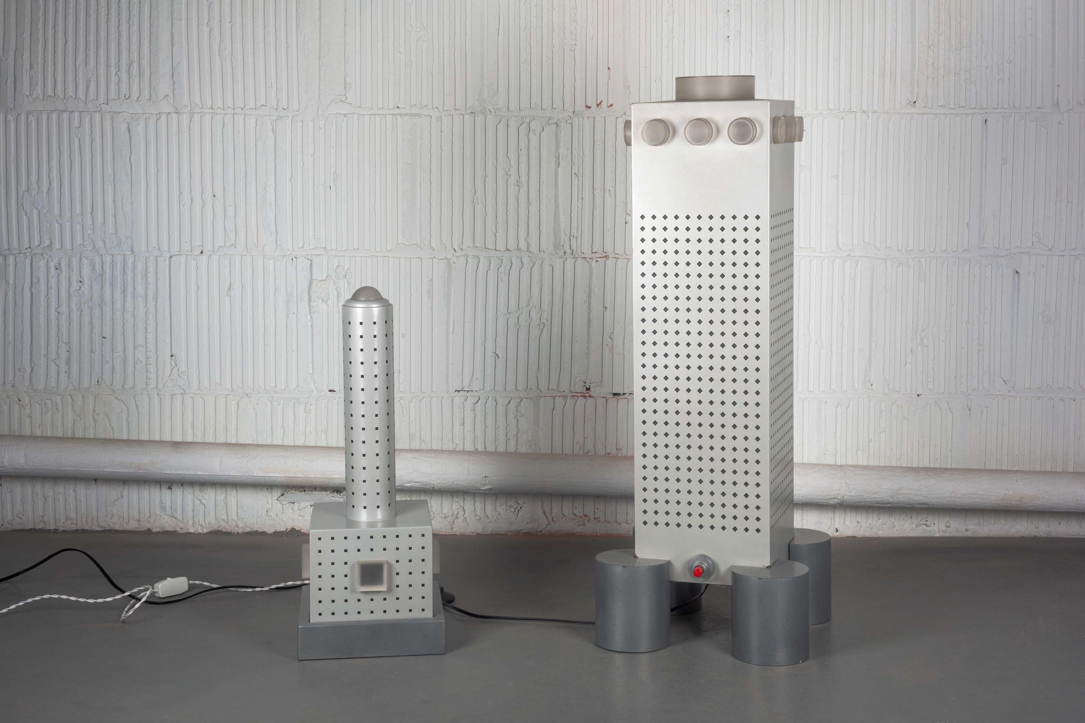 Steel Maddalena Lamp by Matteo Thun for Bieffeplast, Stillight Series, Italy, 1985 For Sale