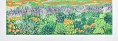 Prairie au printemps - Sérigraphie par M. Striglio - Fin du 20e siècle