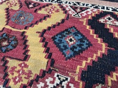 Madder Red Antique Turkish Kilim • Flatweave Rug / Wall Art (3'x5') • 1930s