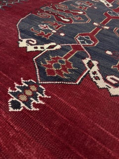 Madder Red Pergamum Antique Rug • Traditional Handmade Turkish Village Rug, 6x8