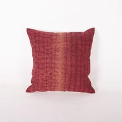 Madder Red Pillow Cover Made from an Early 20th C. Quilt Top, Turkey
