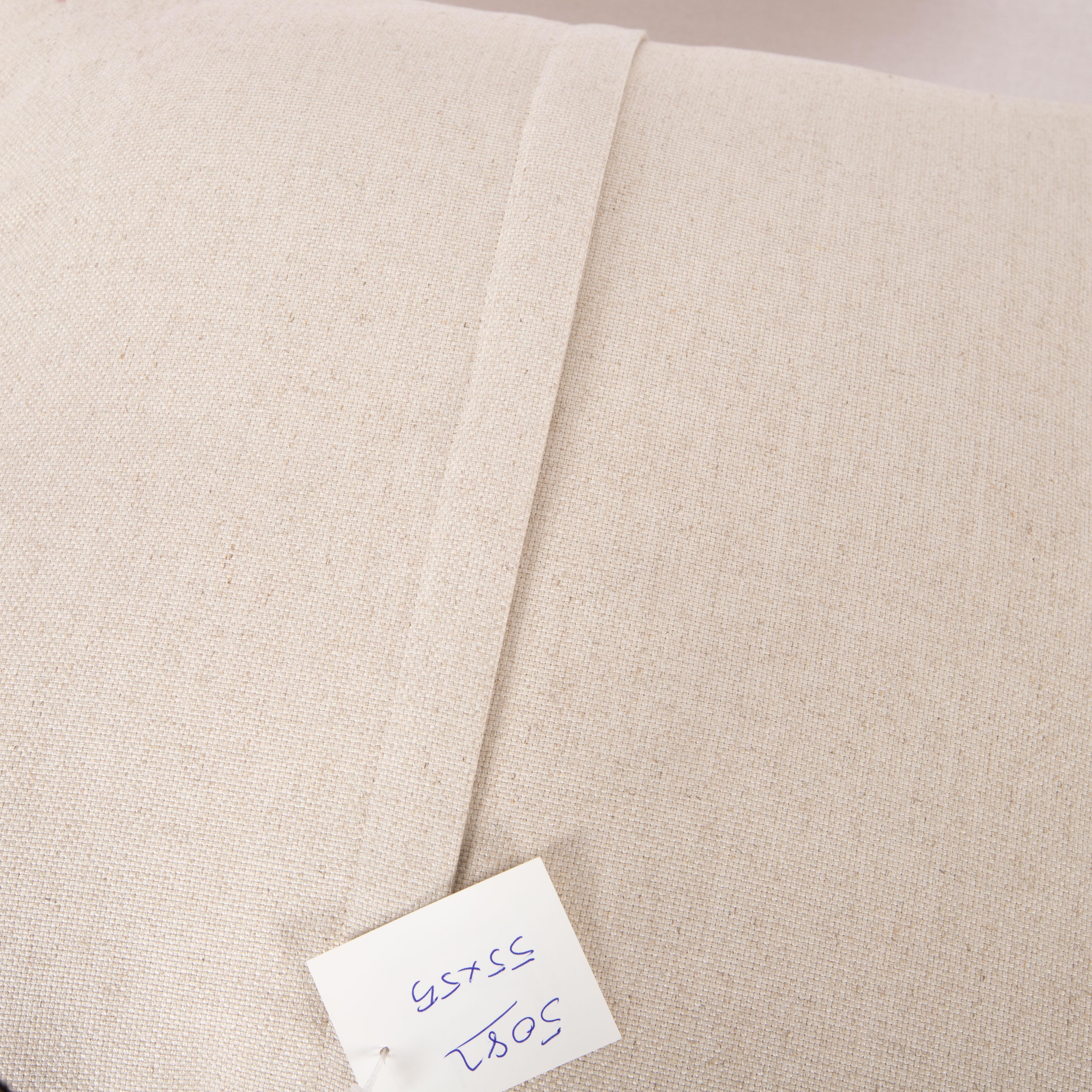 Coton Couvercle d'oreiller rouge moutarde fabriqué à partir d'un coussin de courtepointe du début du 20e siècle, Turquie en vente