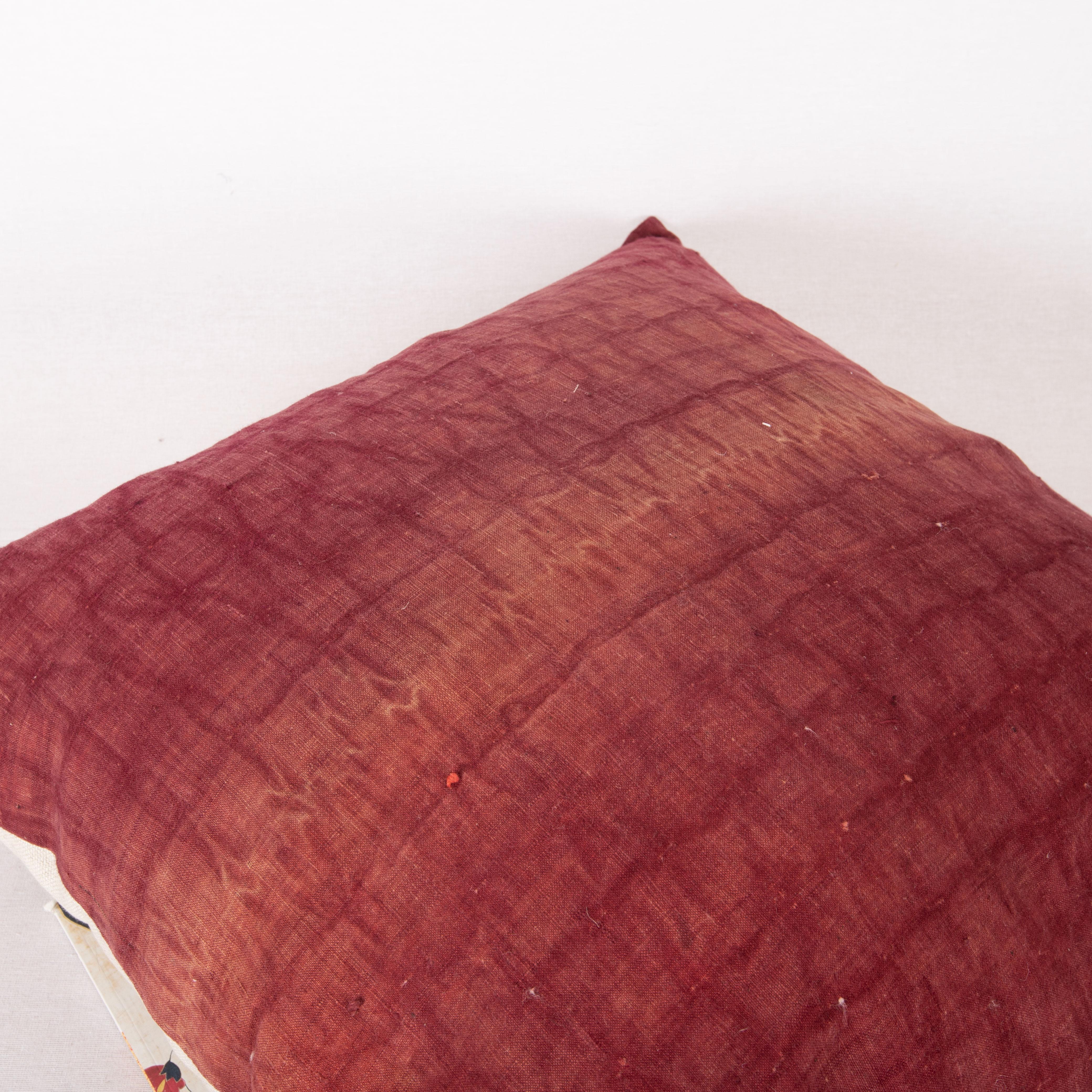 Madder Red Pillow Cover Made from an Early 20th C. Quilt Top, Turkey For Sale 1