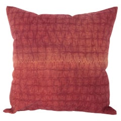 Madder Red Pillow Cover Made from an Early 20th C. Quilt Top, Turkey