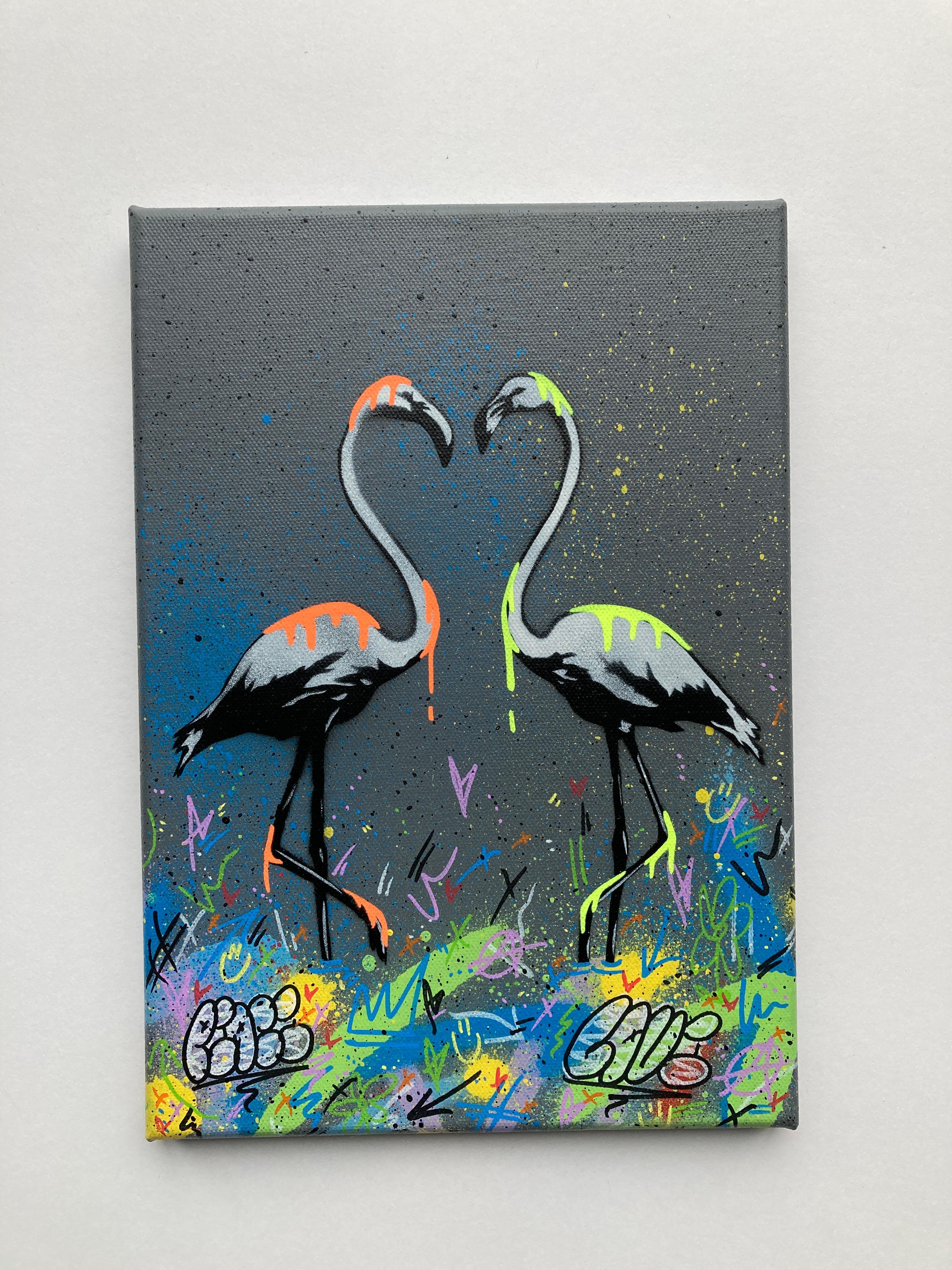 Edition version – 11 colour spray paint and stencils with paint markers on canvas.

Surface – canvas Edition size

Edition of 5

Size – A4 - 8.3 x 11.7 inches 

Description – 11 colour spray paint and stencils with paint markers on canvas. Signed,