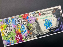 Flower Power Sky Blue 1/1 Note Mixed Media Art su Billing da 1 dollaro, 2026