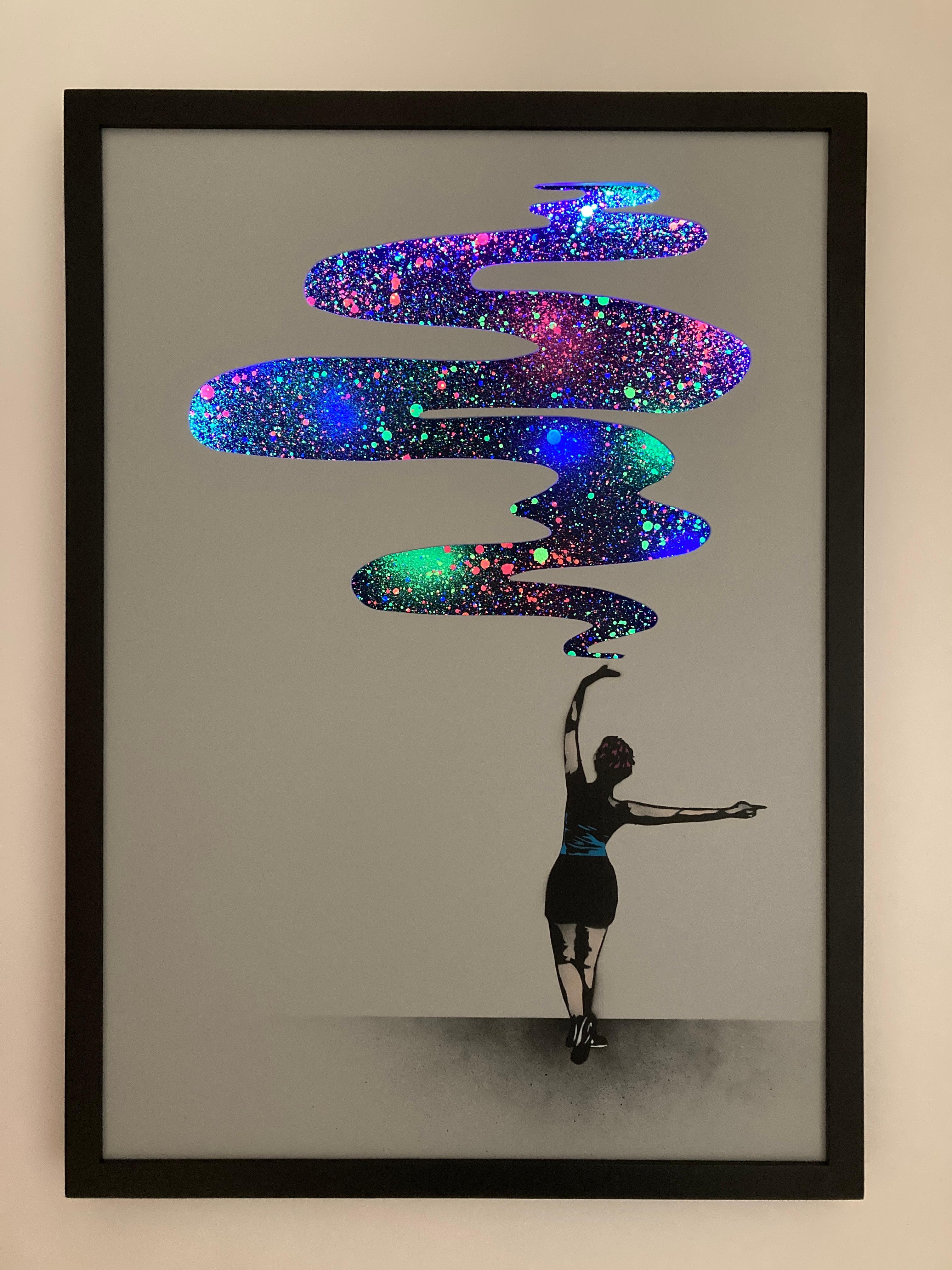 Give Me More Light up Wood Panel by Madderdoit For Sale 1