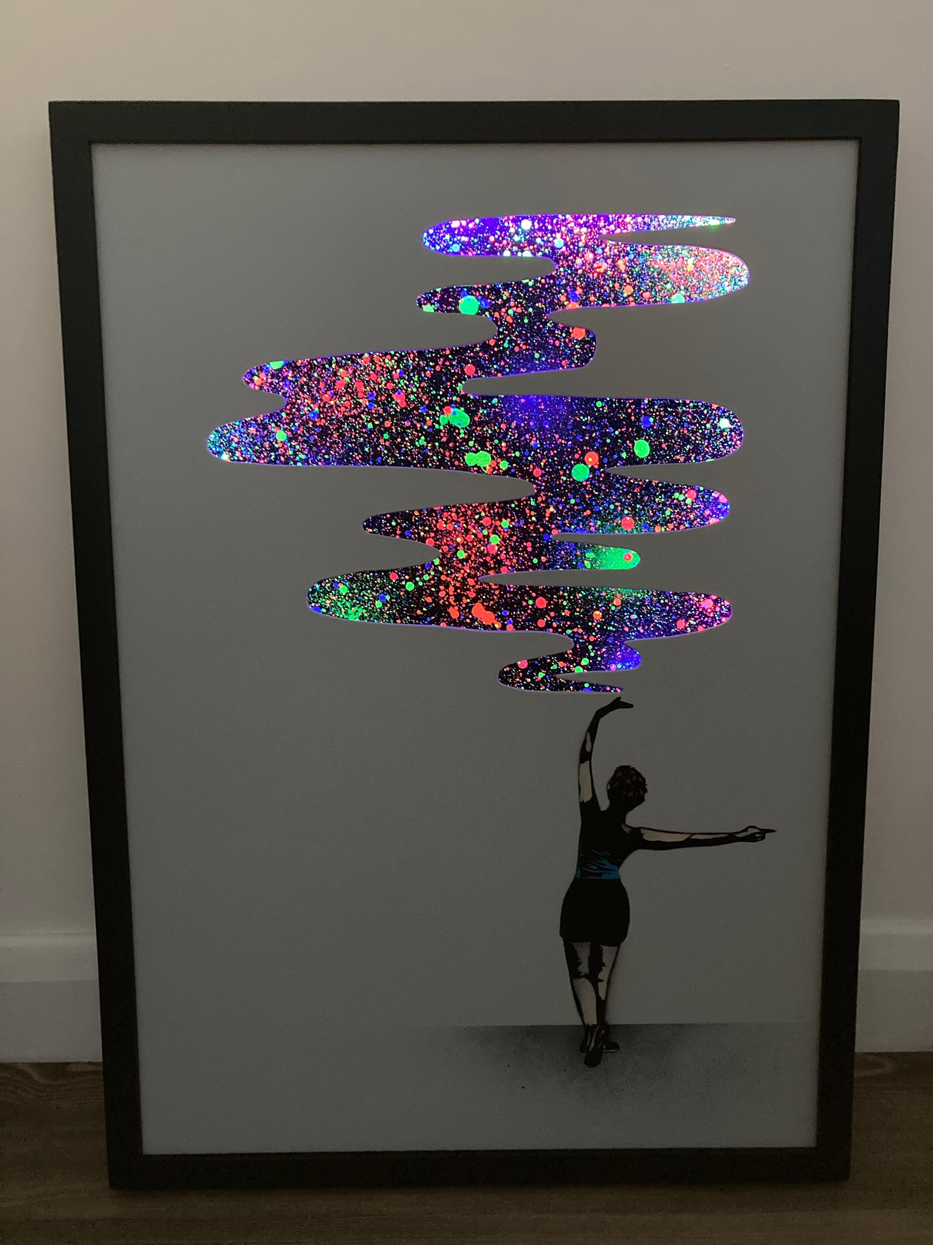 Give Me More Light up Wood Panel by Madderdoit For Sale 3