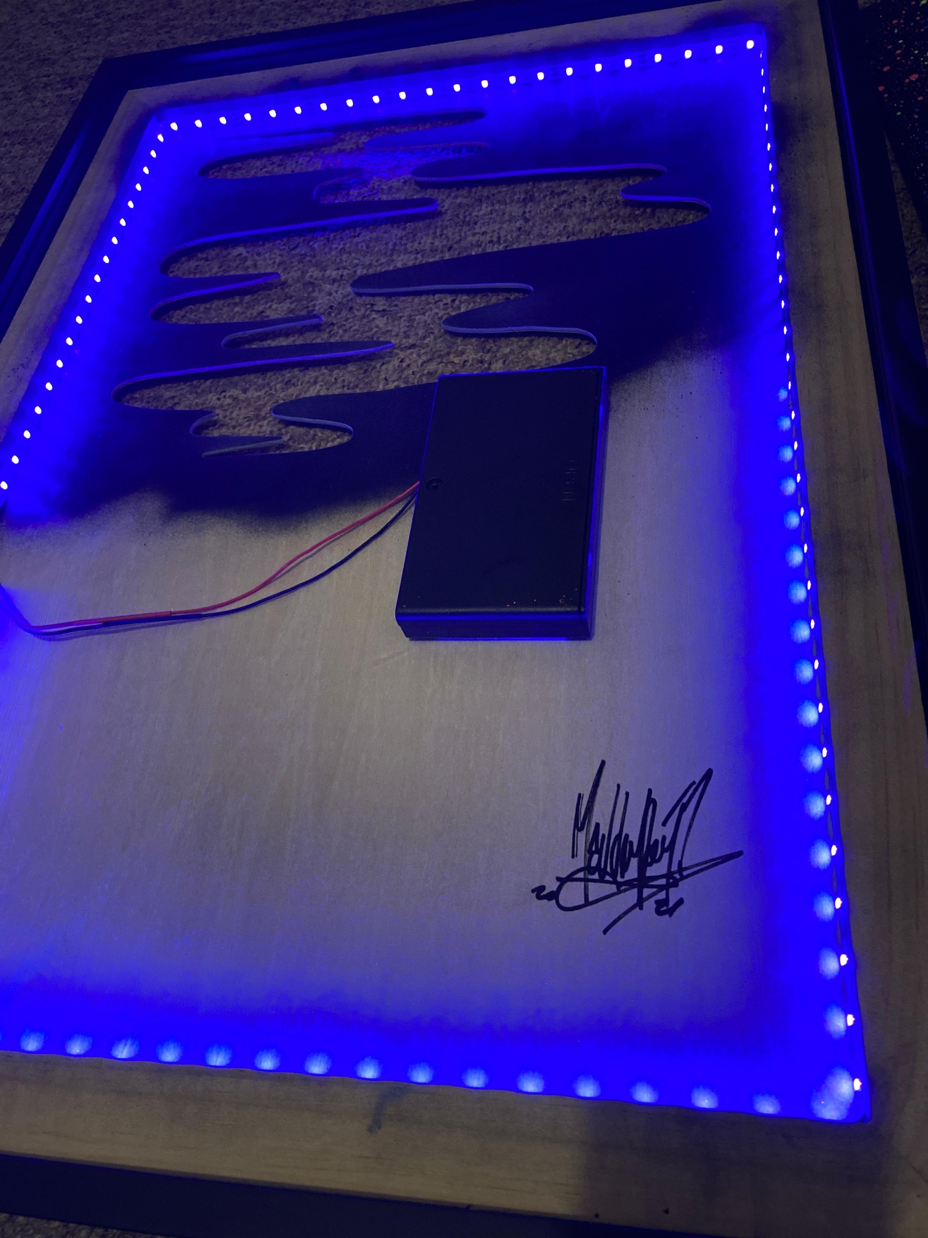 Give Me More Light up Wood Panel by Madderdoit For Sale 5